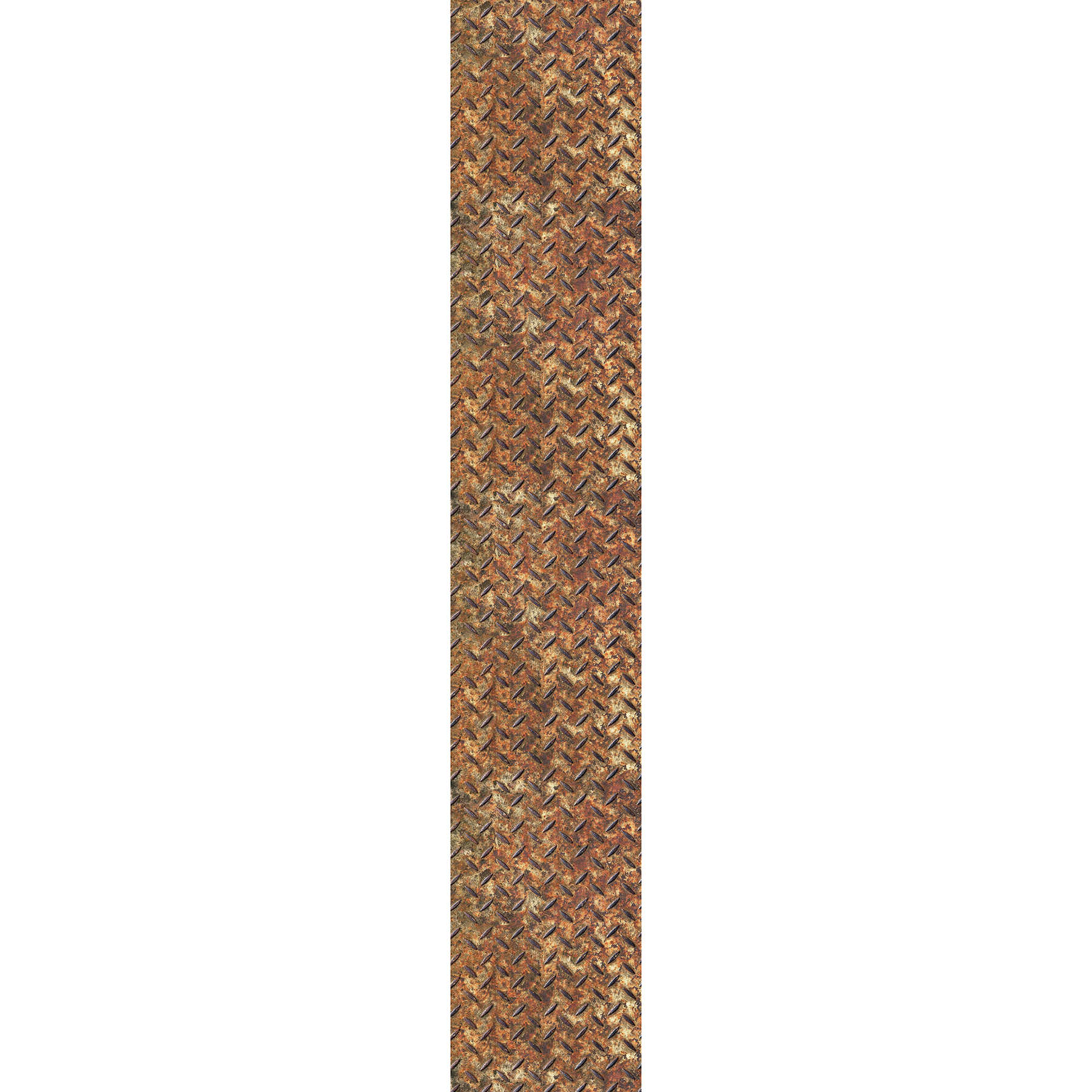         Motif wallpaper industrial steel plate with diamond pattern - brown
    