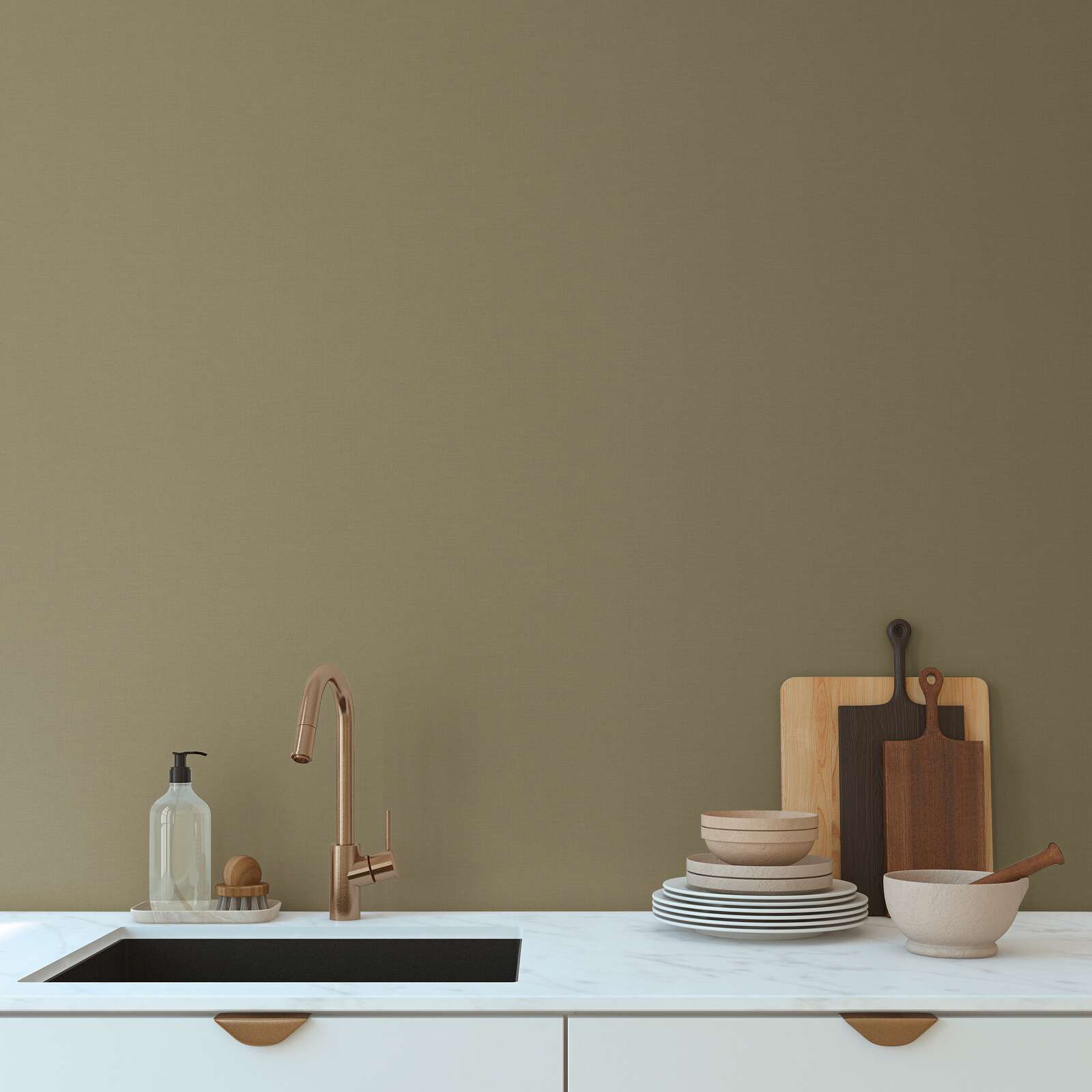 küchenwaschbecken, spüle, armatur, teller, schneidebretter