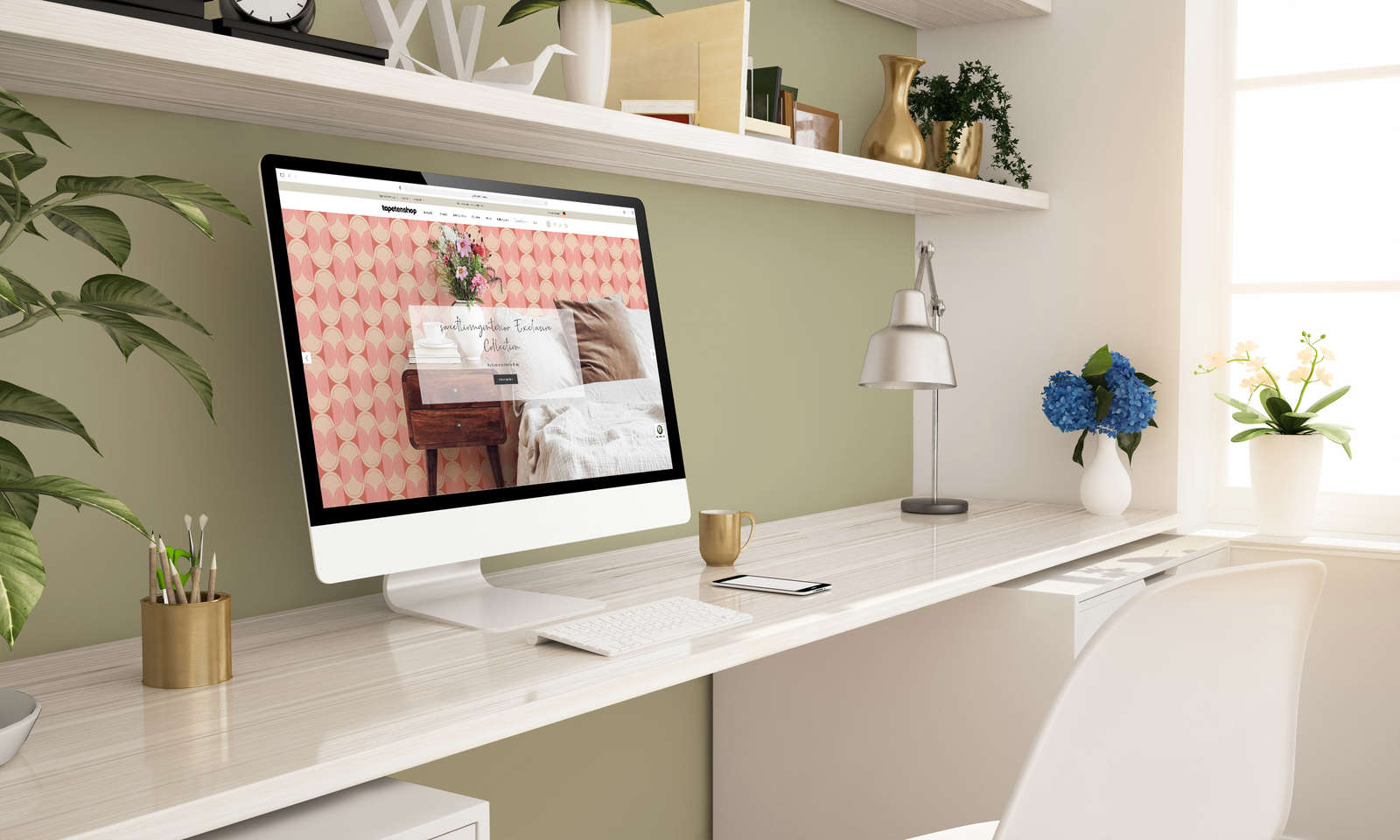 Moebel, Tabelle, Schreibtisch, Computer-Tastatur, Überwachen