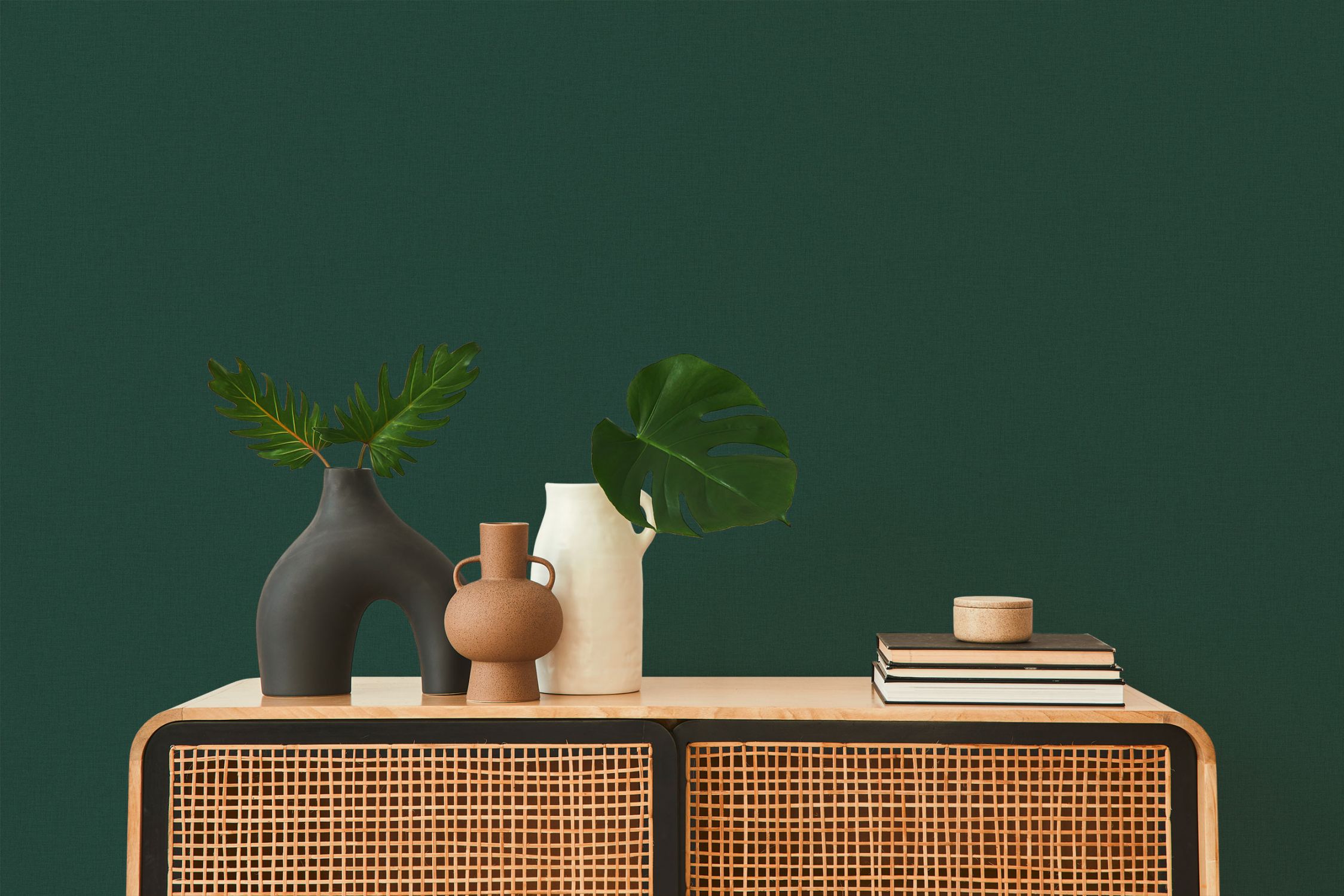 Dark green-Japandi wallpaper_AS379533