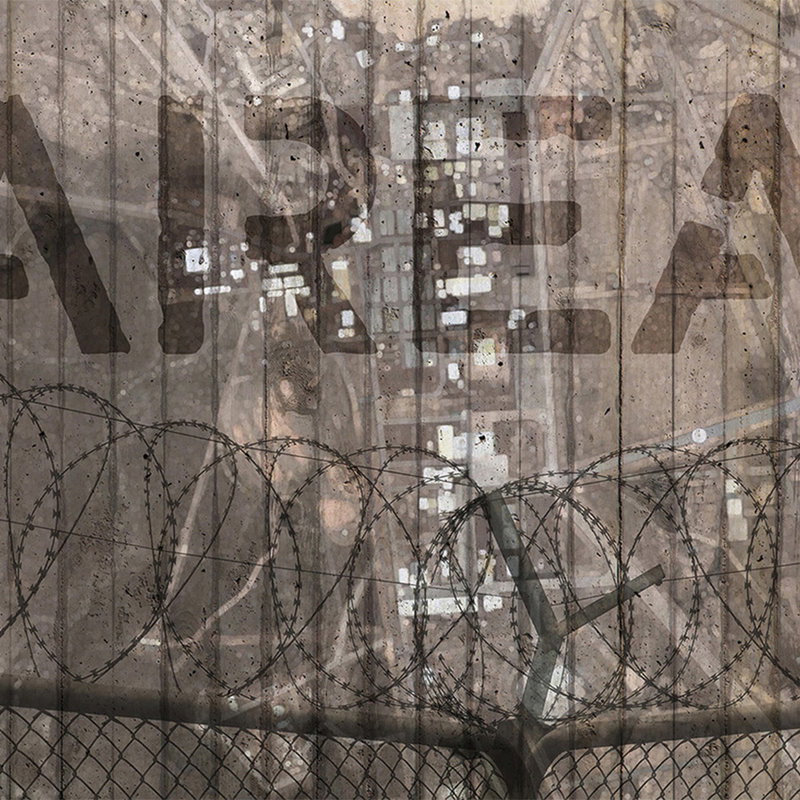 Stacheldraht, Zaun, Beton, Tor, Industrie