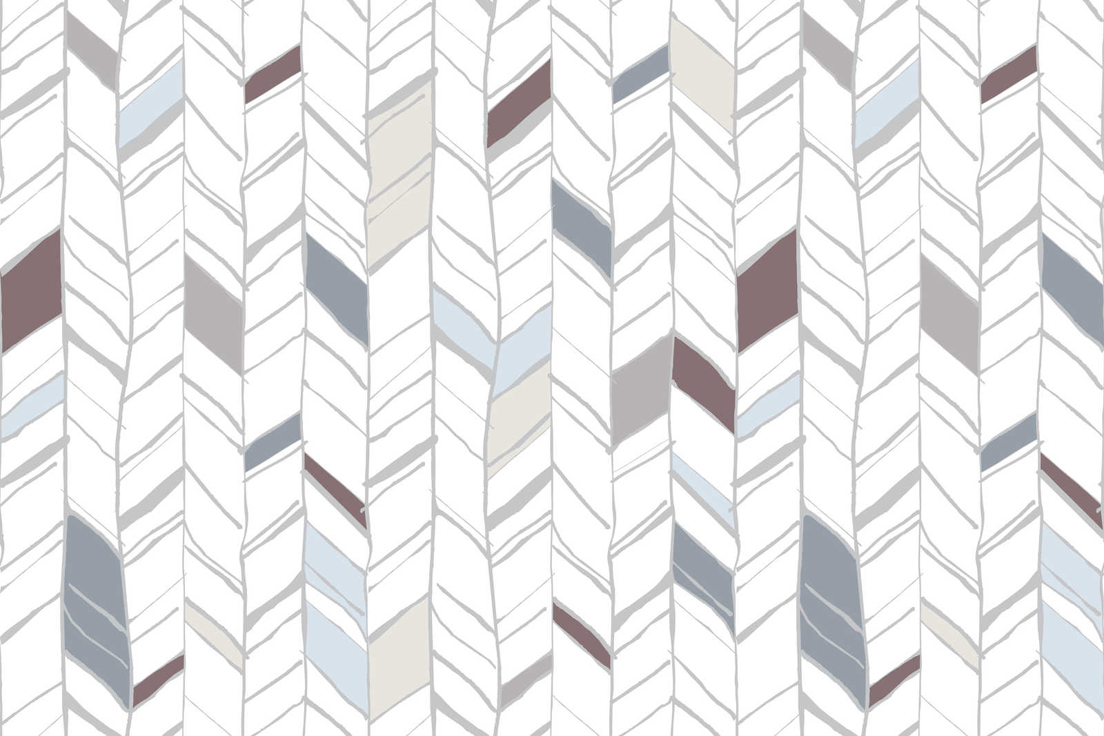             Leinwand Streifenoptik im Scandi-Stil – 90 cm x 60 cm
        