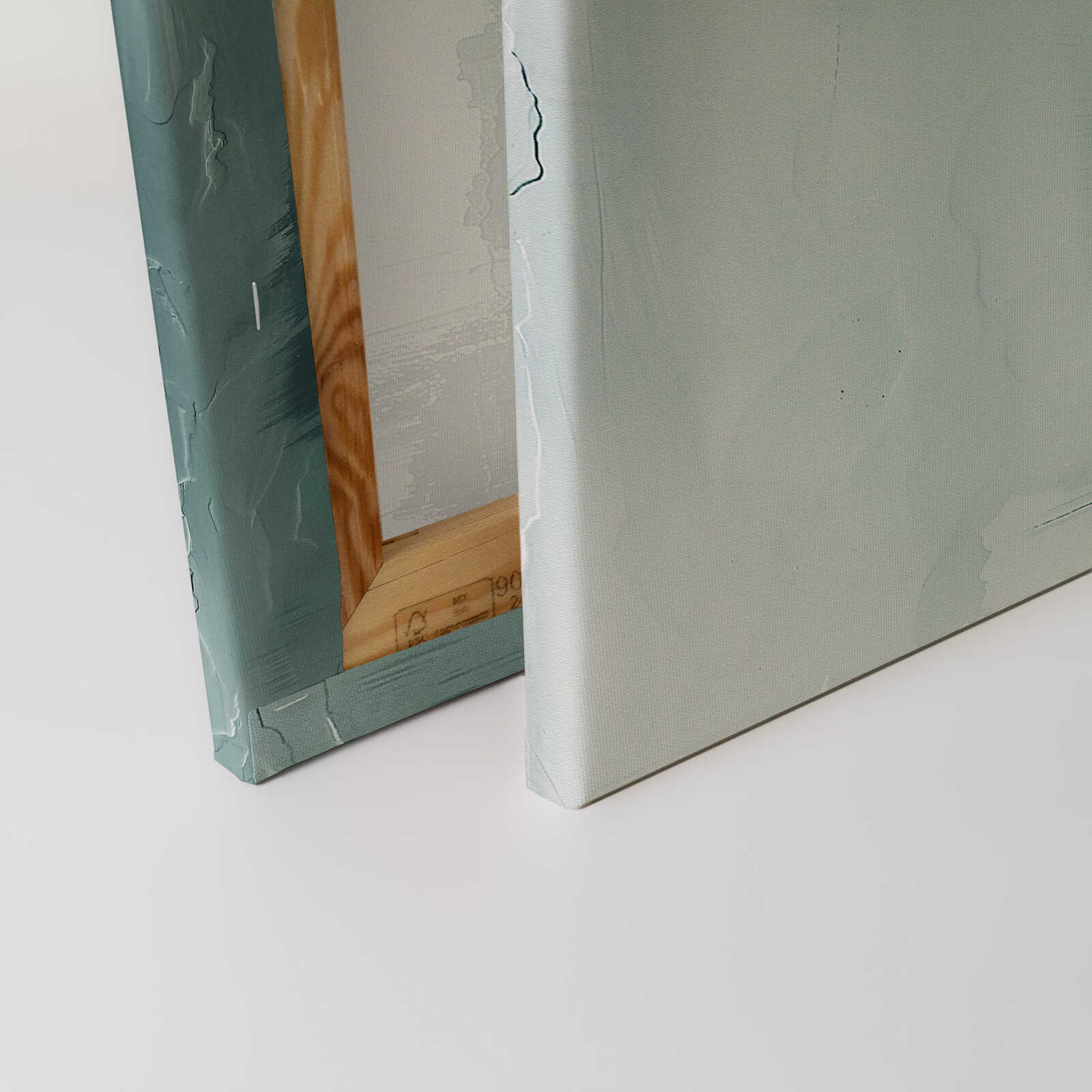             Impressionistische Einsamkeit - Leinwandbild mit poetischer Atmosphäre – 30 x 30 cm - Blau, Grau
        