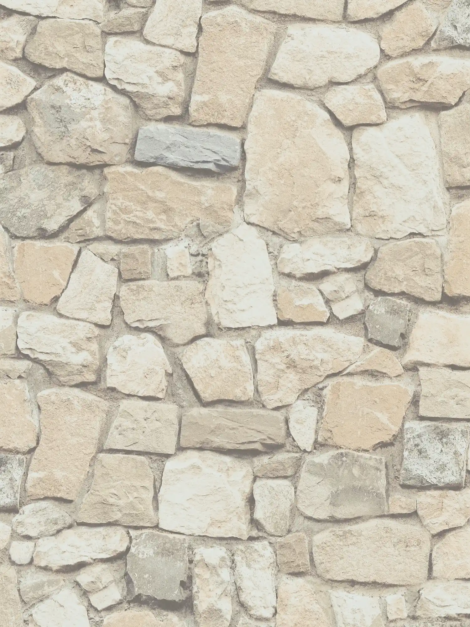         Self-adhesive wallpaper | natural stone look with 3D effect - beige, cream
    