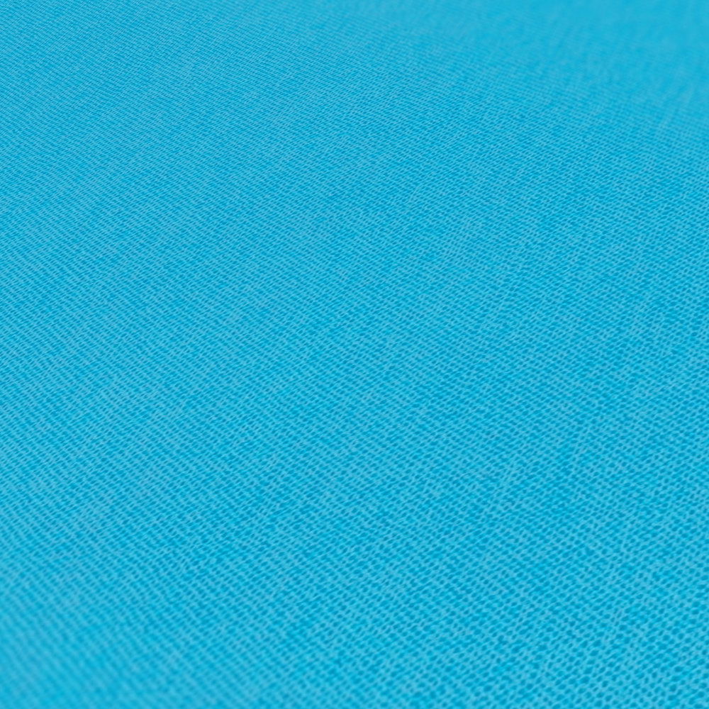             Einfarbige Tapete Blau für Jungen mit Leinenoptik – Blau
        
