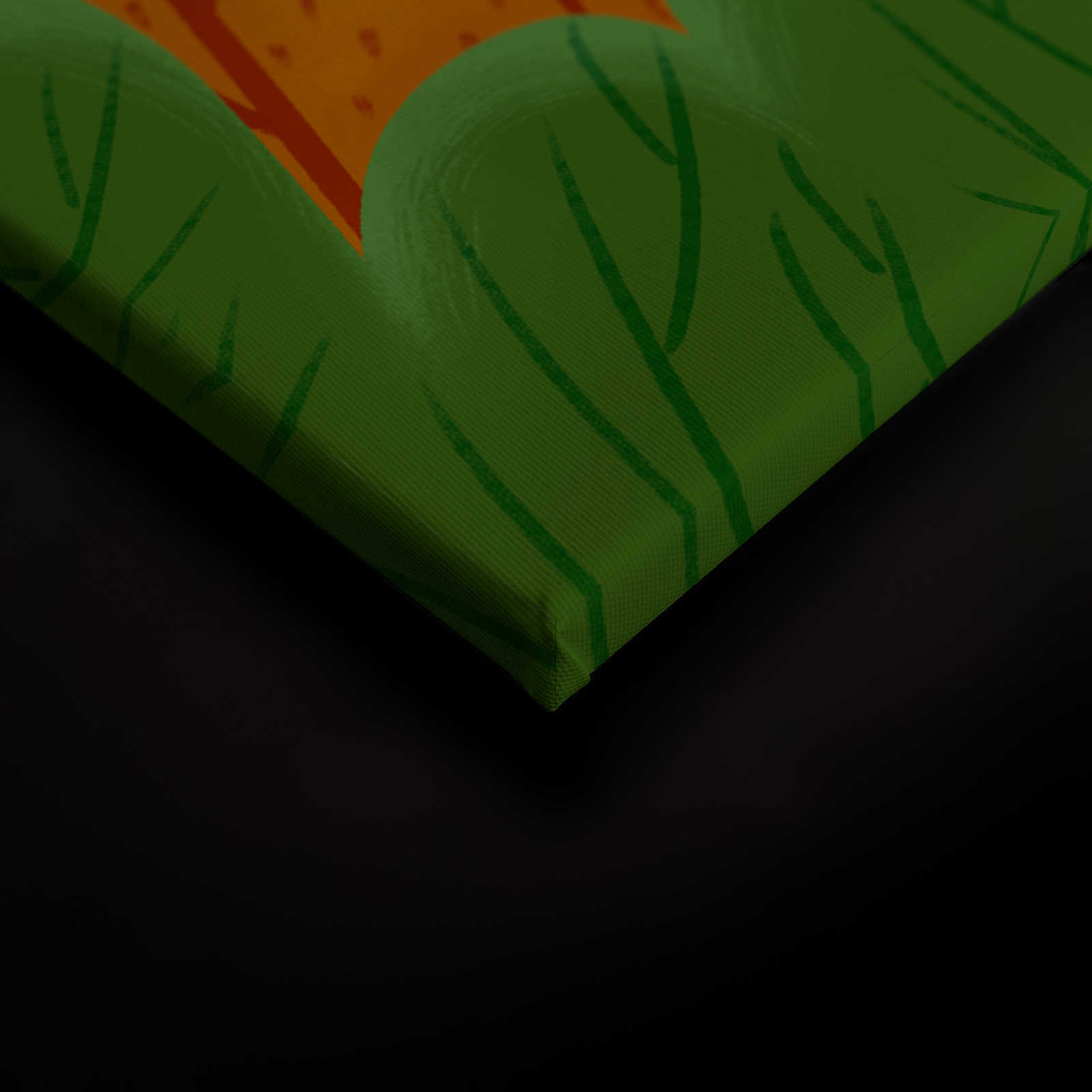             Leinwand Sträucher im Comic-Stil – 90 cm x 60 cm
        