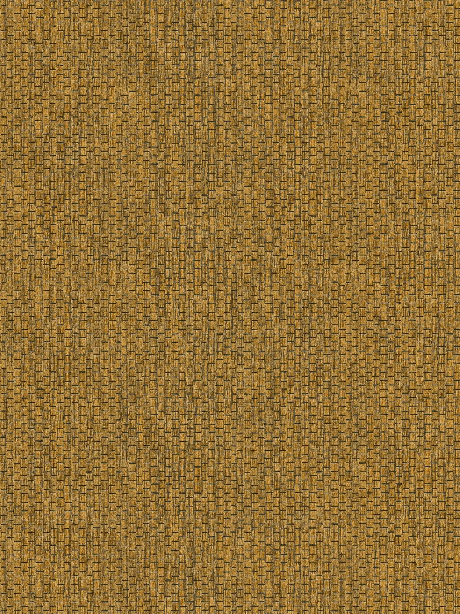         Wallpaper with raffia mats design - brown, yellow
    