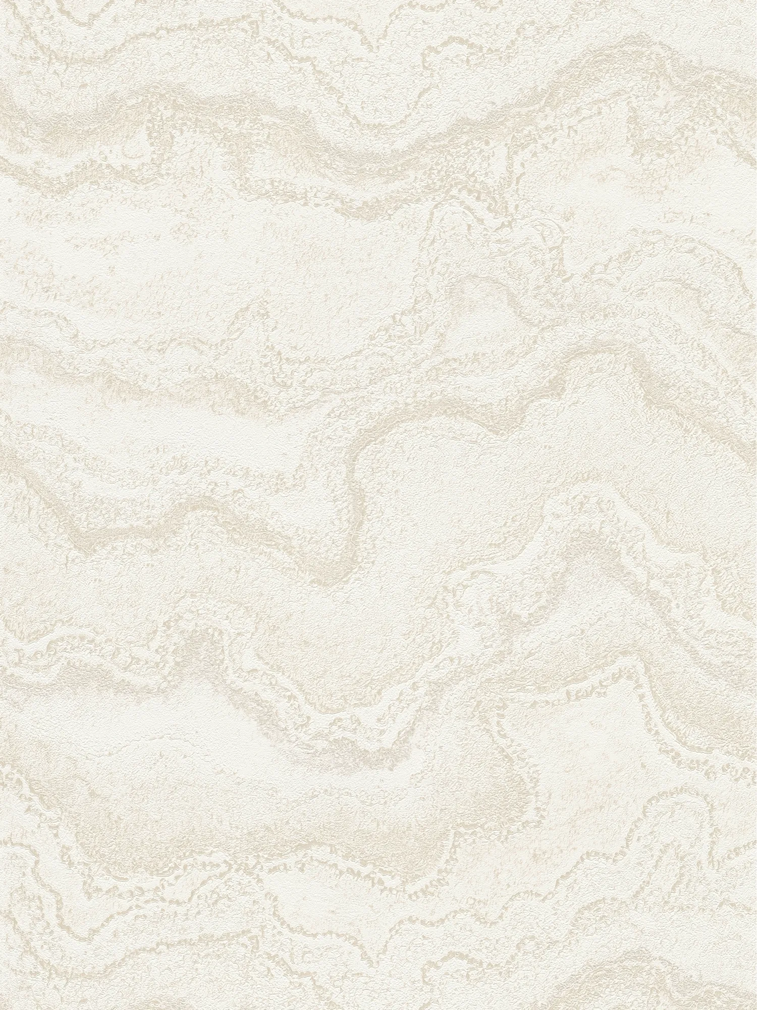 papier peint en papier intissé effet marbre avec un grain naturel et une finition brillante – Blanc, Blanc, Métallisé