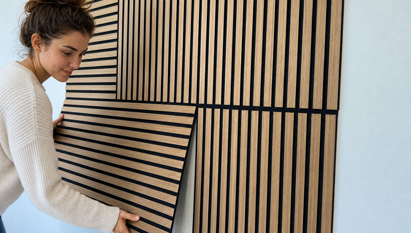 Holzlatten, Wandpaneel, Slatwall, Holzoptik, Dekorpaneel