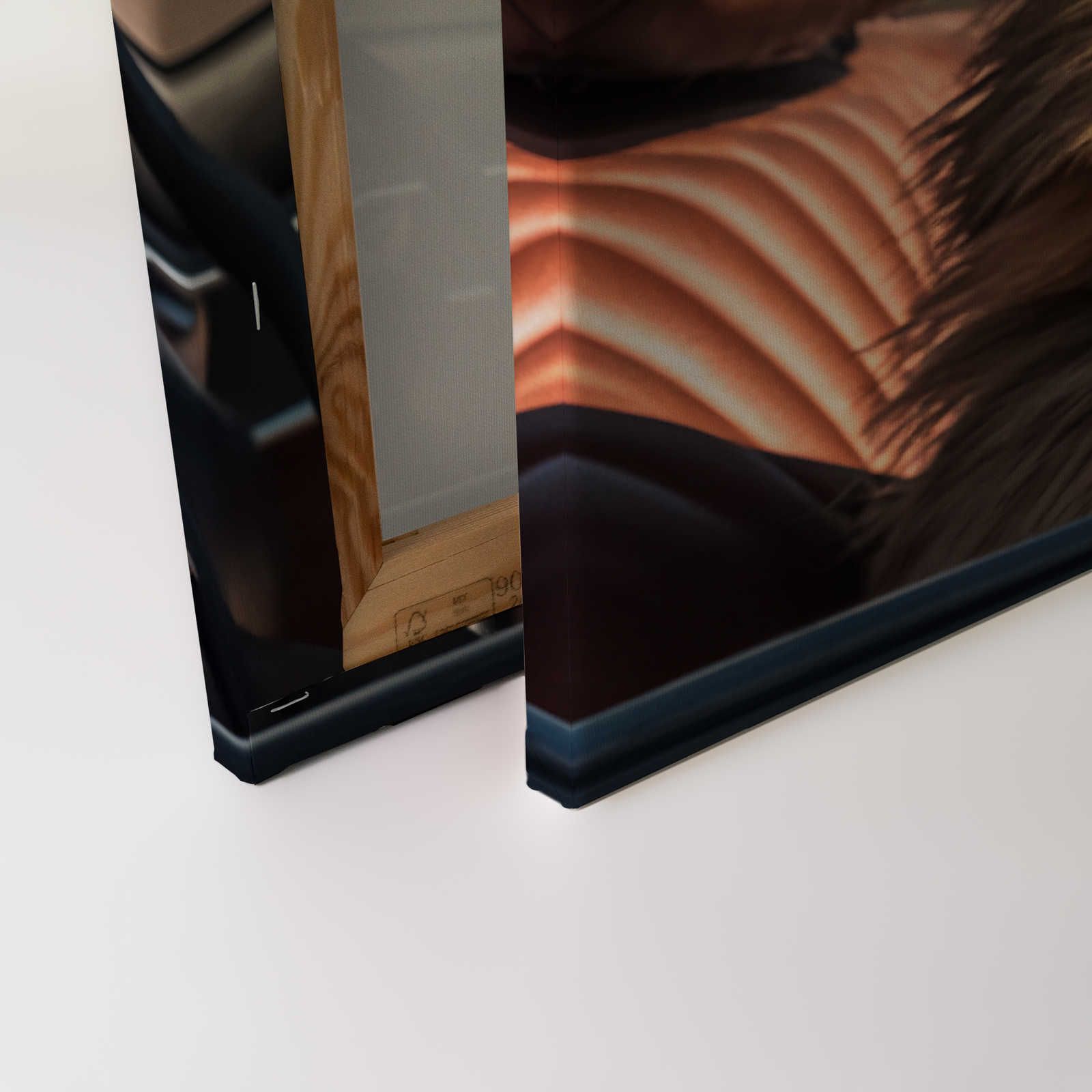             KI canvas schilderij »kruipende wolf« - 90 cm x 60 cm
        