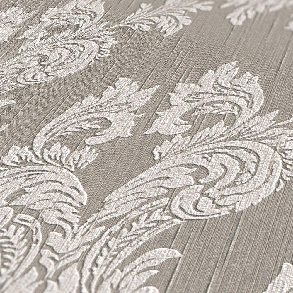             Tapete Barock Ornamente & Textildesign – Beige, Grau
        