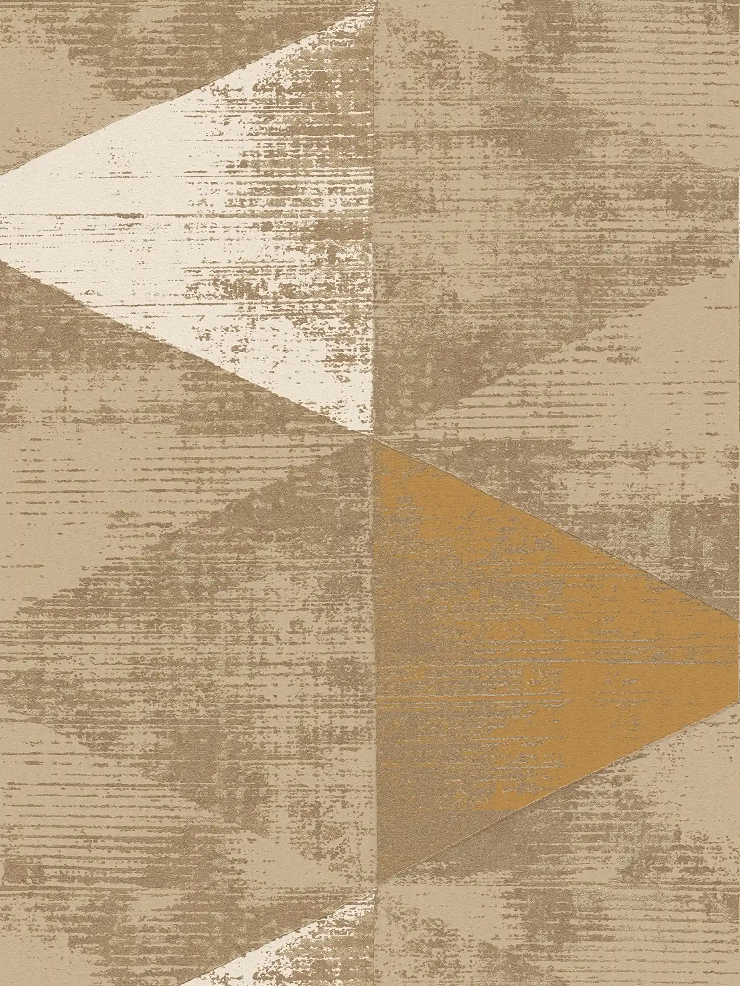         Papier peint style industriel avec aspect rustique métallique - métallique, beige
    