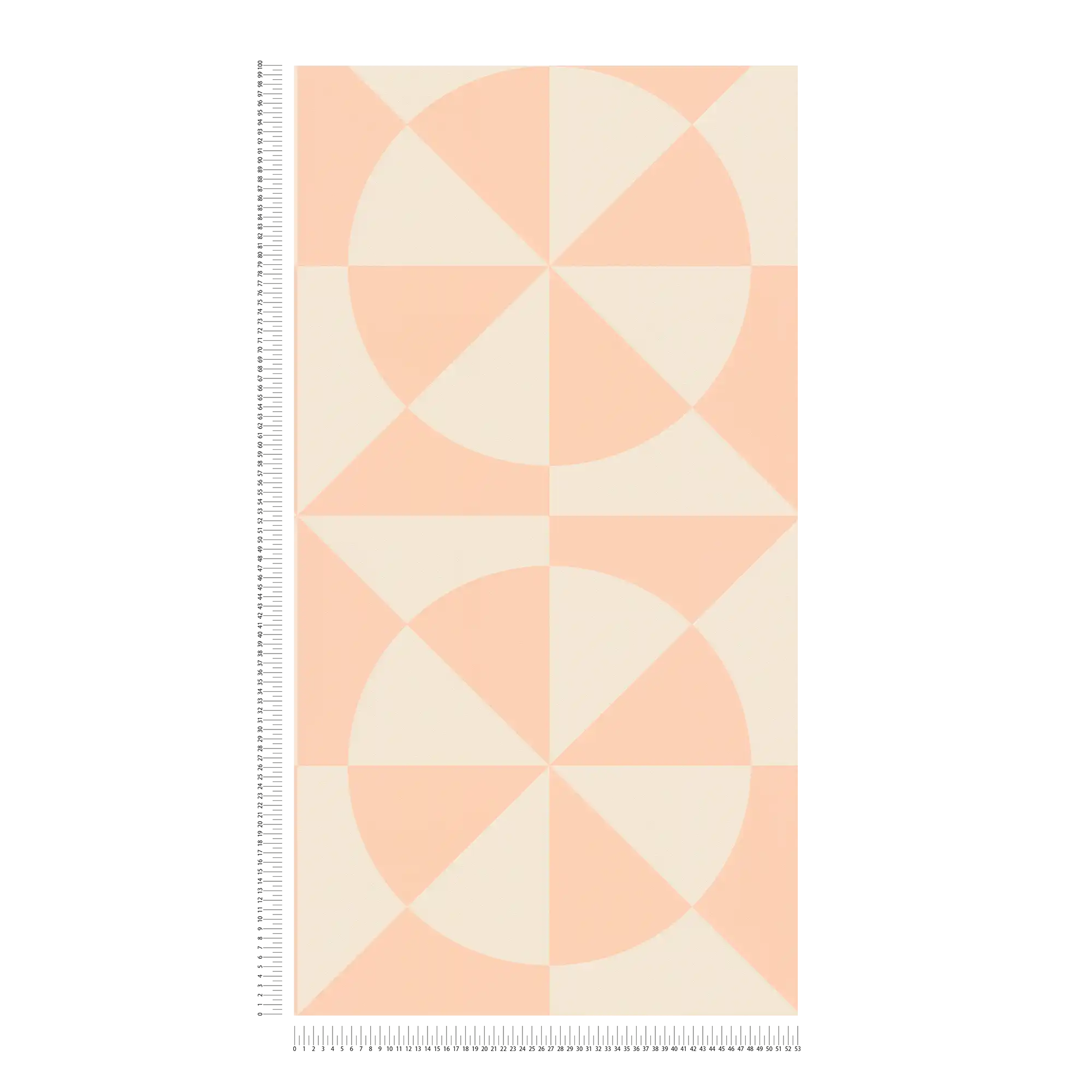             Grafische Vliestapete mit Dreiecken und Kreisen – Creme, Rosa
        