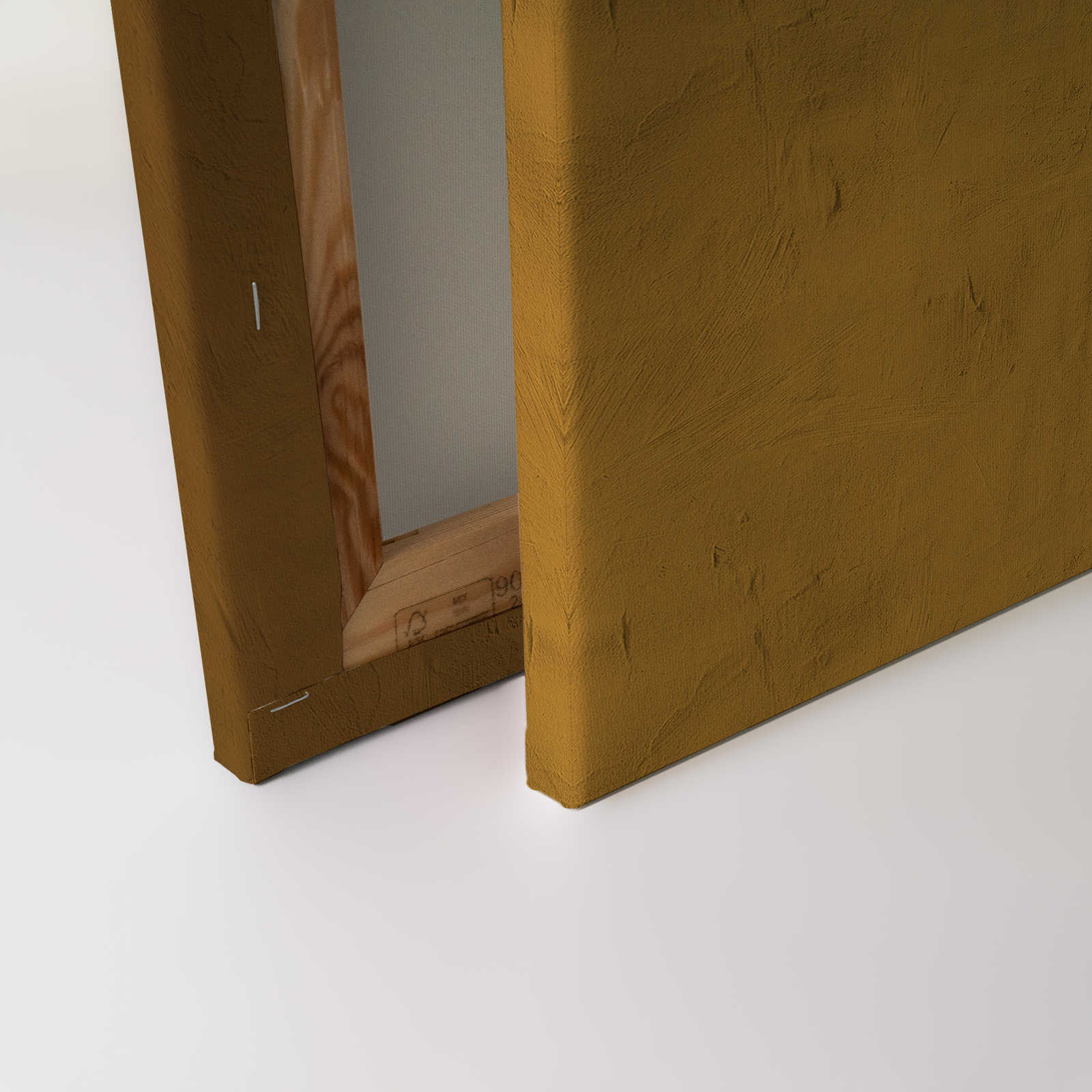             Zulu 1 - Leinwandbild Senfgelb, Afrika Masken Zulu Design – 0,90 m x 0,60 m
        