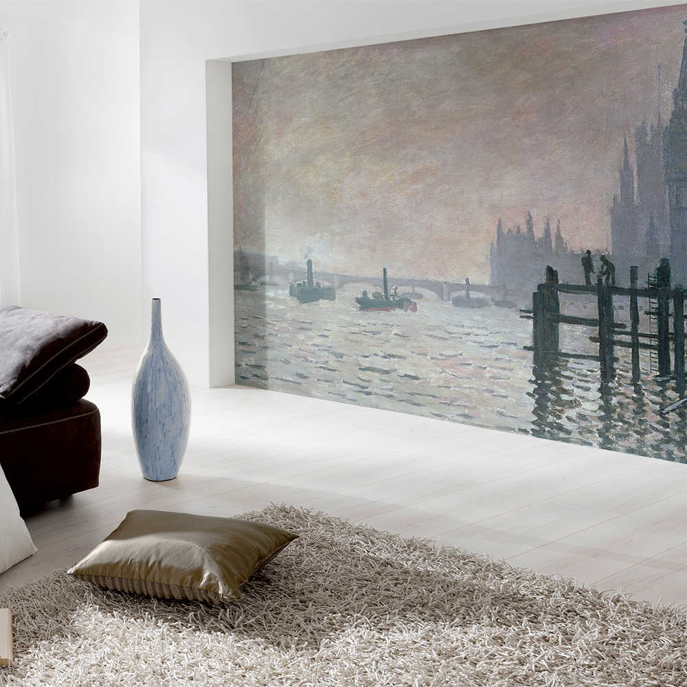        Fototapete 'Die Themse unterhalb von Westminster' von Claude Monet
    