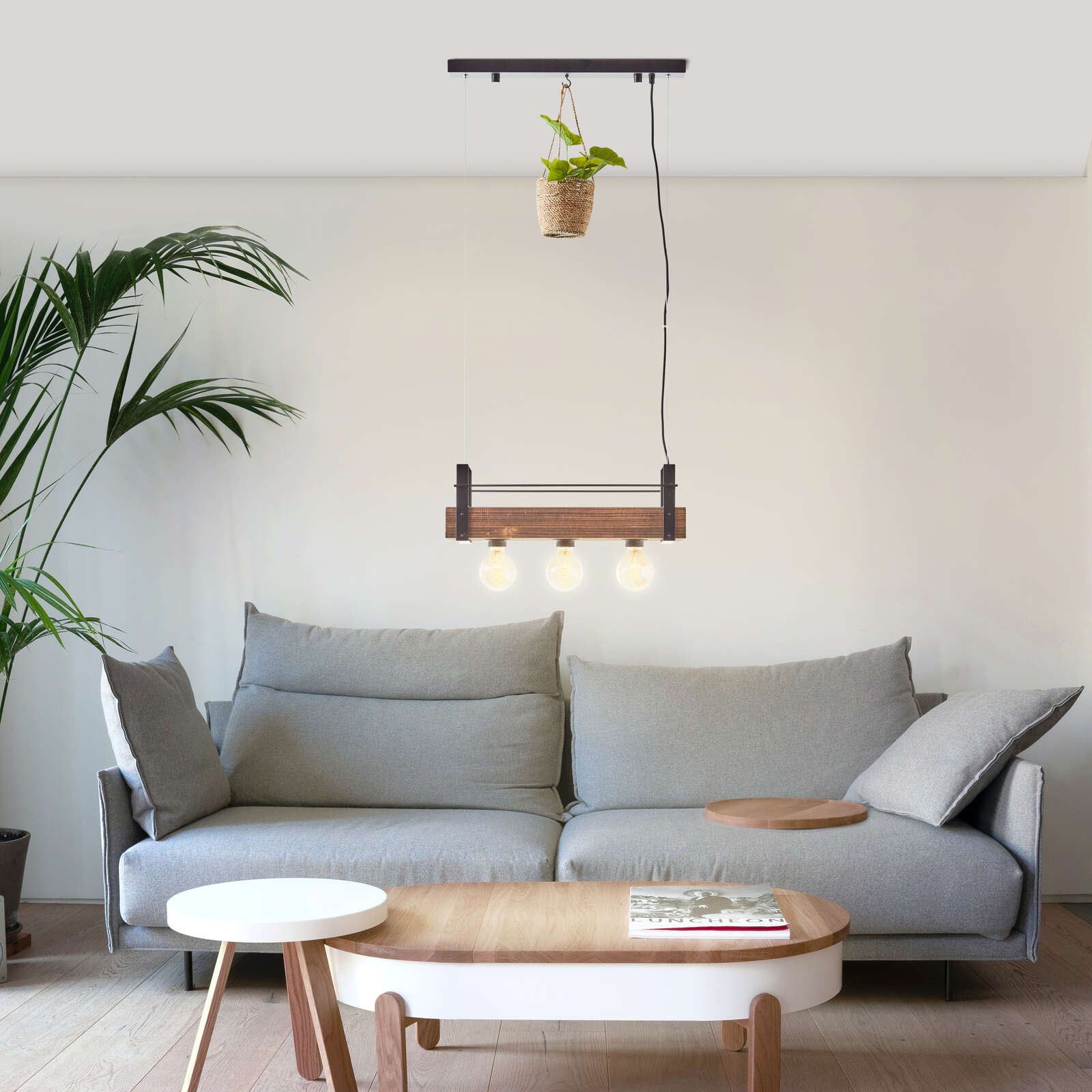 Pendelleuchte aus Holz - Aron 1 – Braun