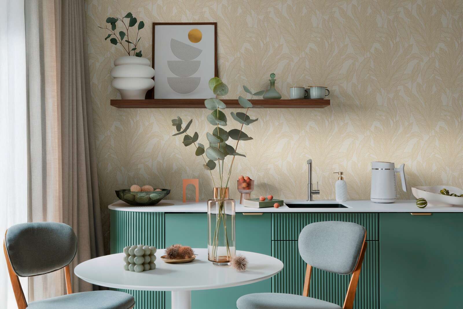 Innenarchitektur, Esszimmer, Esstisch, Tisch, Dekoration für Zuhause