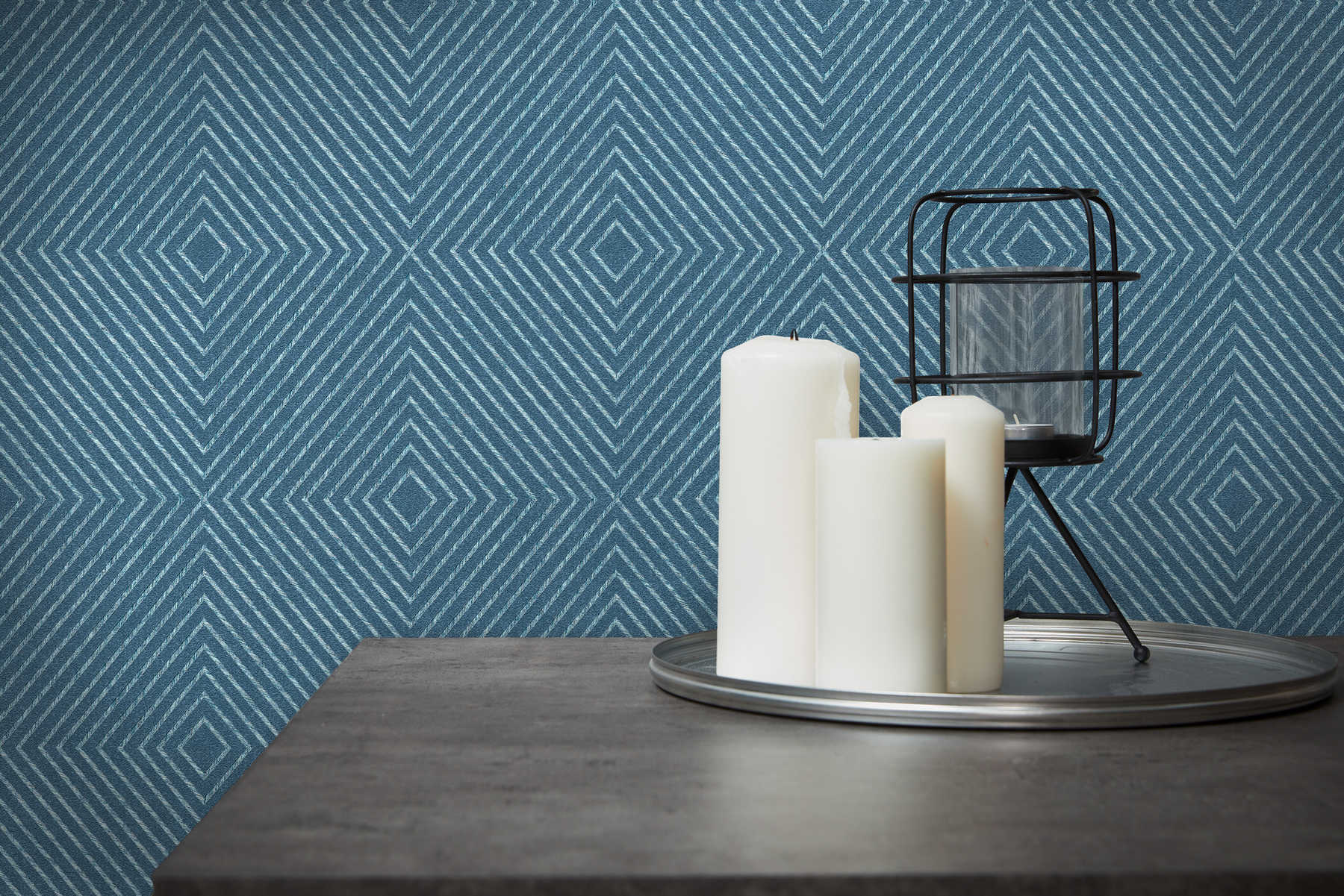             Tapete Grafik-Design, Scandinavian Style – Blau, Silber
        