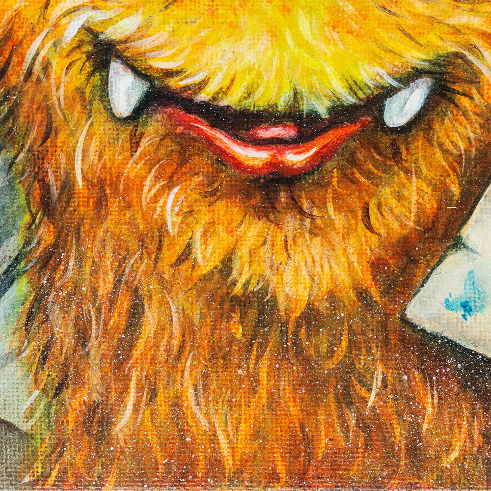 Kreative Monster Fototapete – Lustiges Design mit skurrilem Fantasiewesen, glatt und leicht glänzend – Bunt
