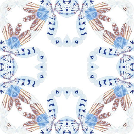         Wings Indian - fotobehang boho stijl met verenpatroon
    