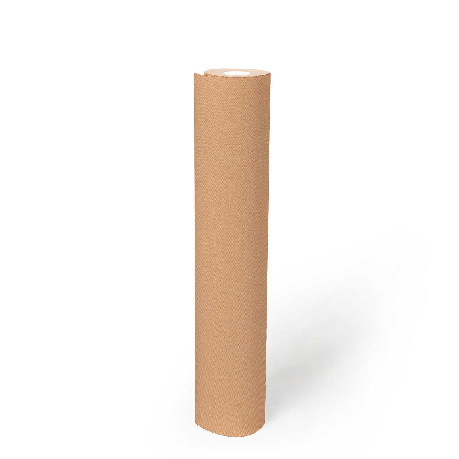            Tapete Pastell Orange mit Leinenoptik & Struktureffekt – Orange
        