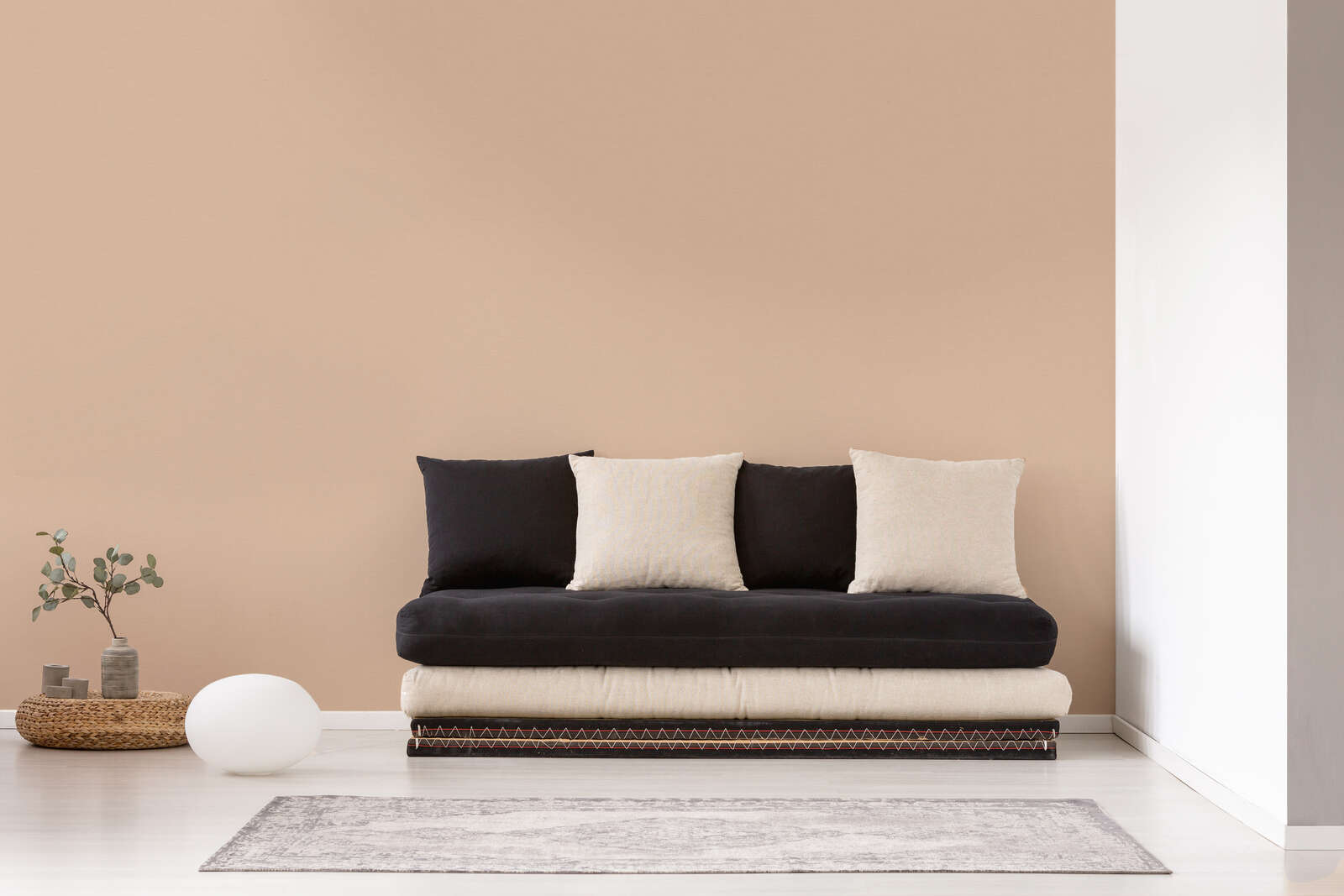 sofa, couch, beige wall, Kissen, Dekokissen