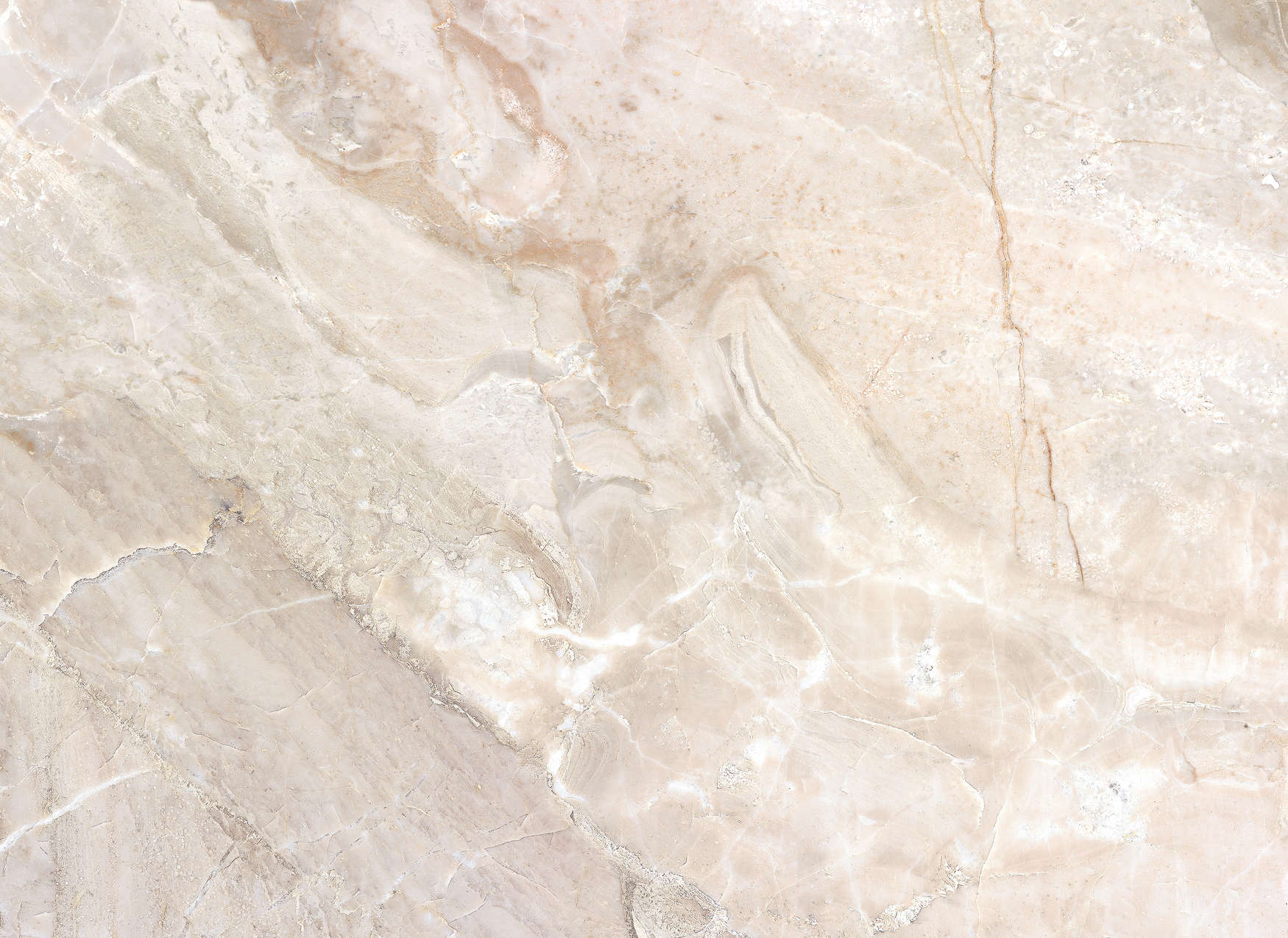            Fototapete mit Marmor-Optik Close-Up – Beige, Weiß
        