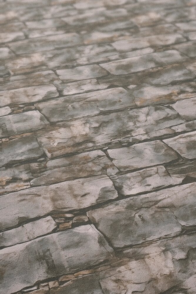             3D Naturstein Mauerwerk Vliestapete im natürlichen Steinoptik Design – Grau, Braun
        