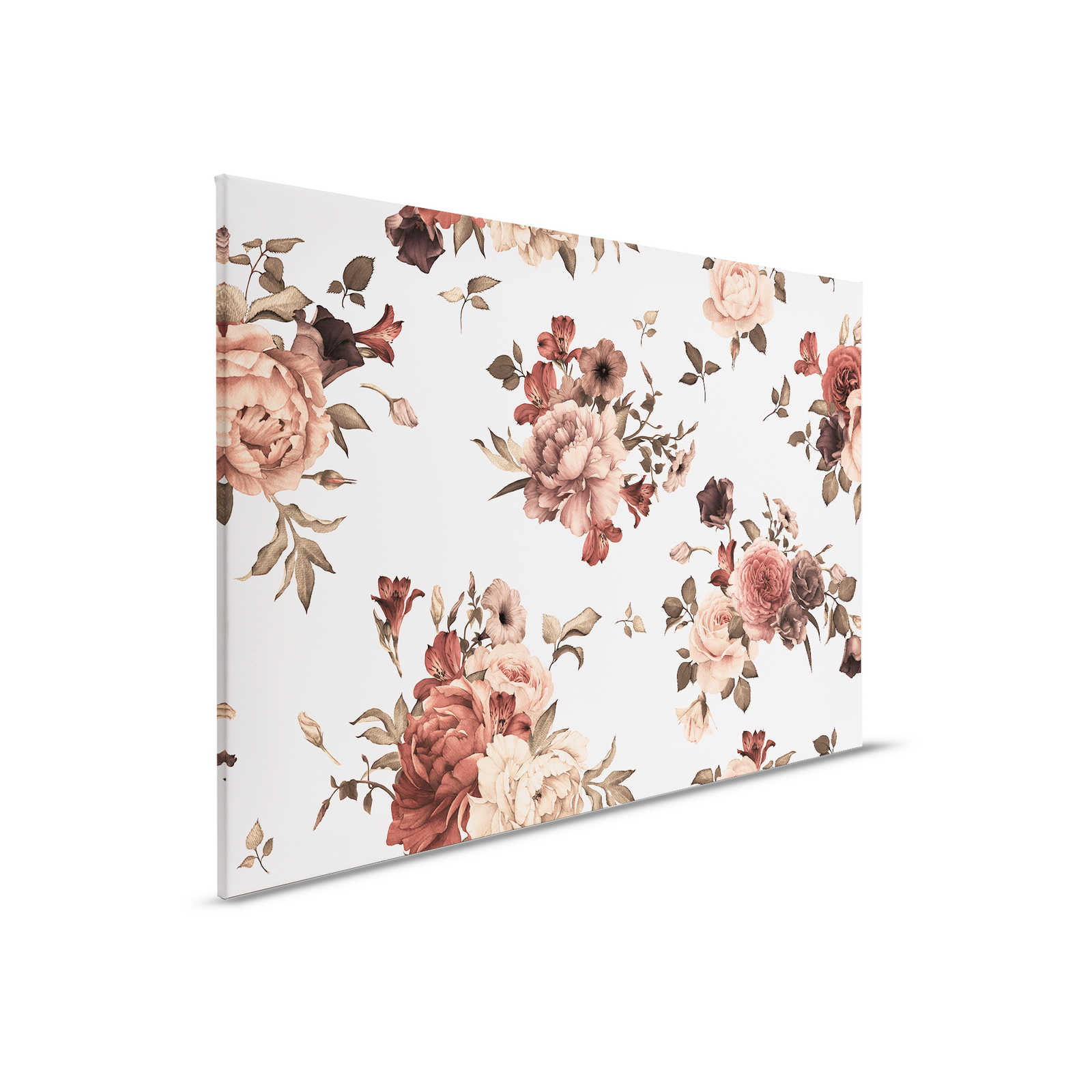         Blumen Leinwand romantisches Design – 0,90 m x 0,60 m
    