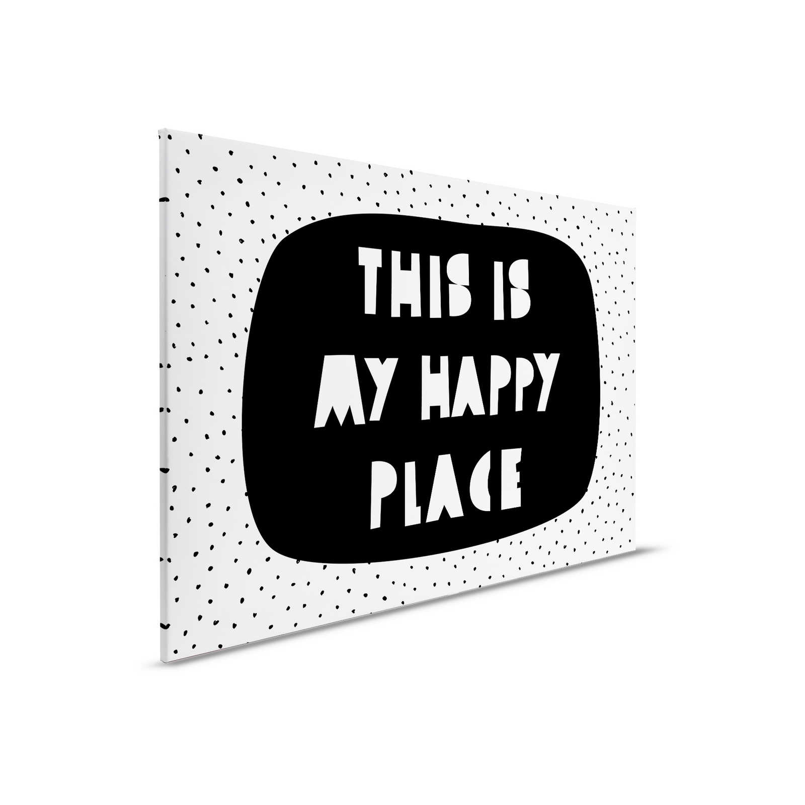             Canvas voor kinderkamer met opschrift 'This is my happy place' - 90 cm x 60 cm
        