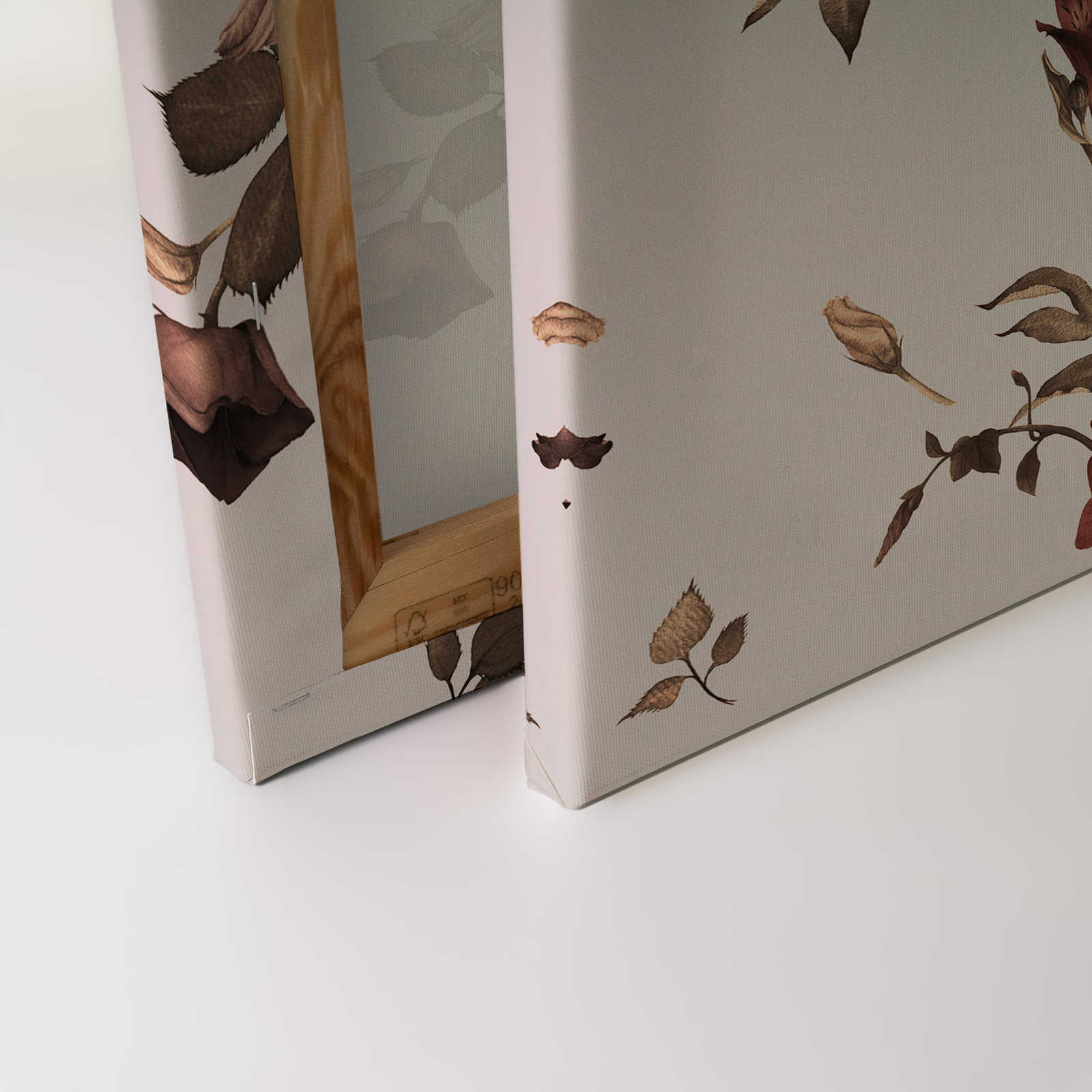             Blumen Leinwand romantisches Design – 0,90 m x 0,60 m
        