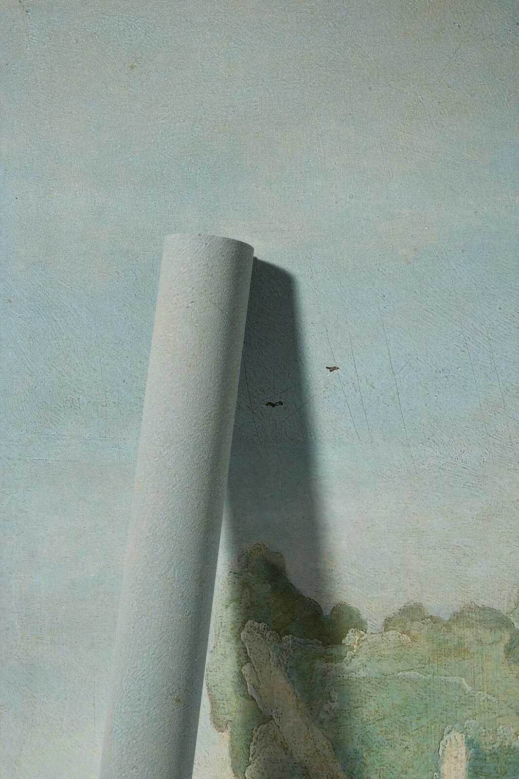             Exklusive Motiv-Tapete mit Frau in Gemälde-Optik – Rosa, Grün
        