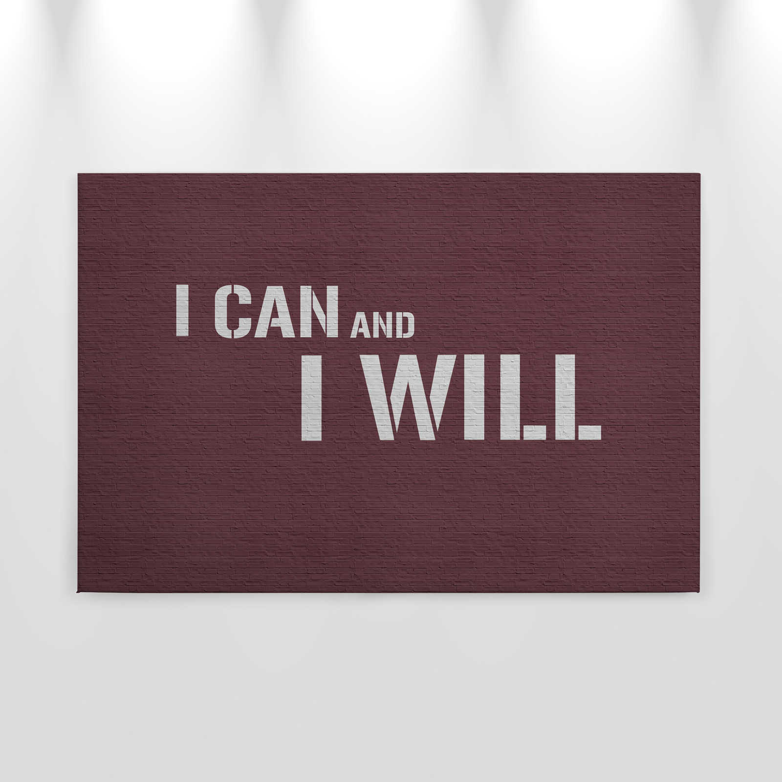            Message 3 - Leinwandbild Rote Ziegelwand mit Motivationsspruch – 0,90 m x 0,60 m
        