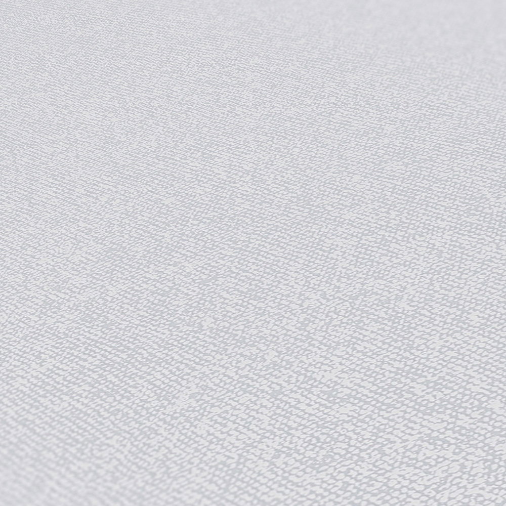 Uni Tapete mit Leinen-Optik, strukturiert – Blau, Grau