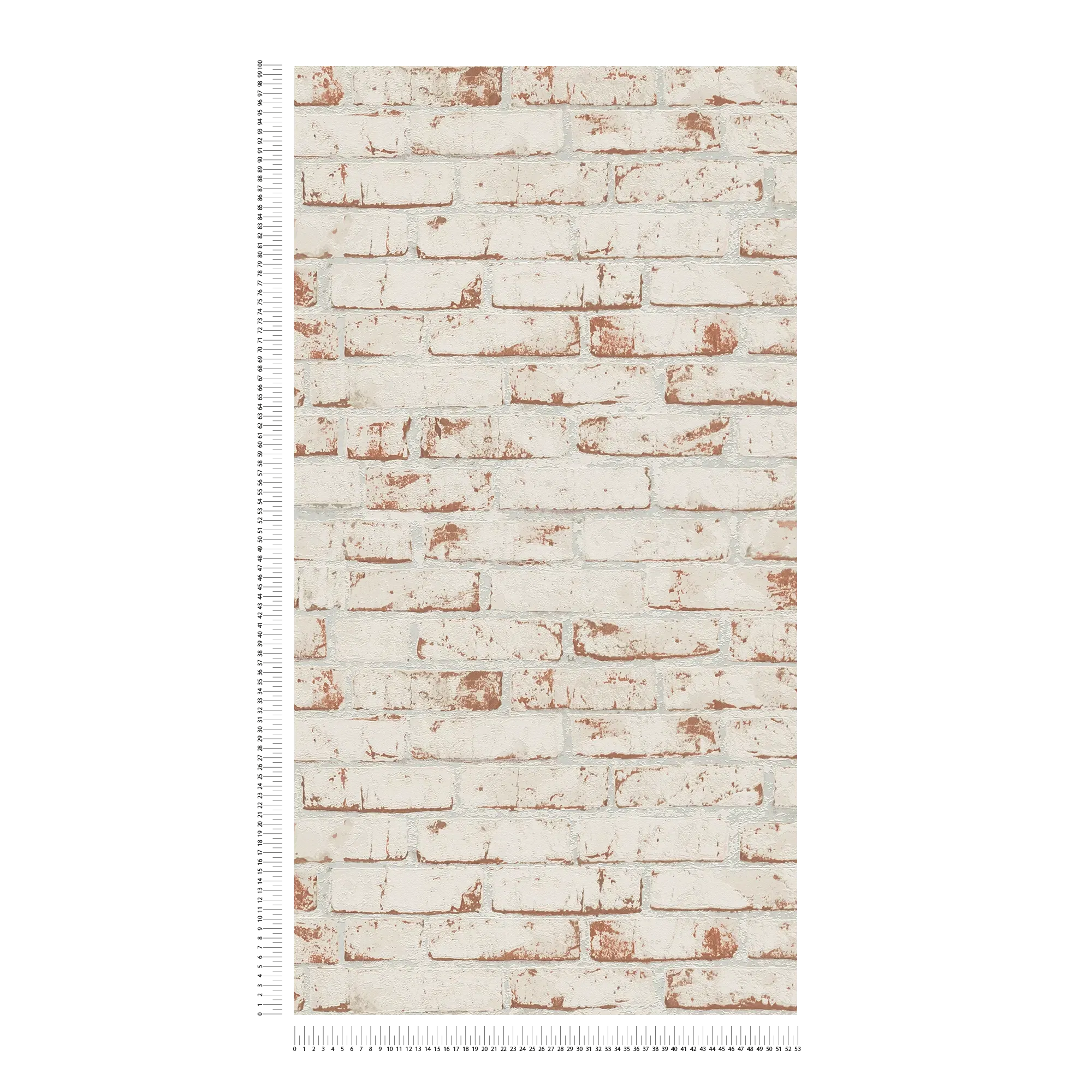             Steinoptiktapete mit rustikaler Ziegelwand & 3D-Effekt – Rot, Braun, Beige
        