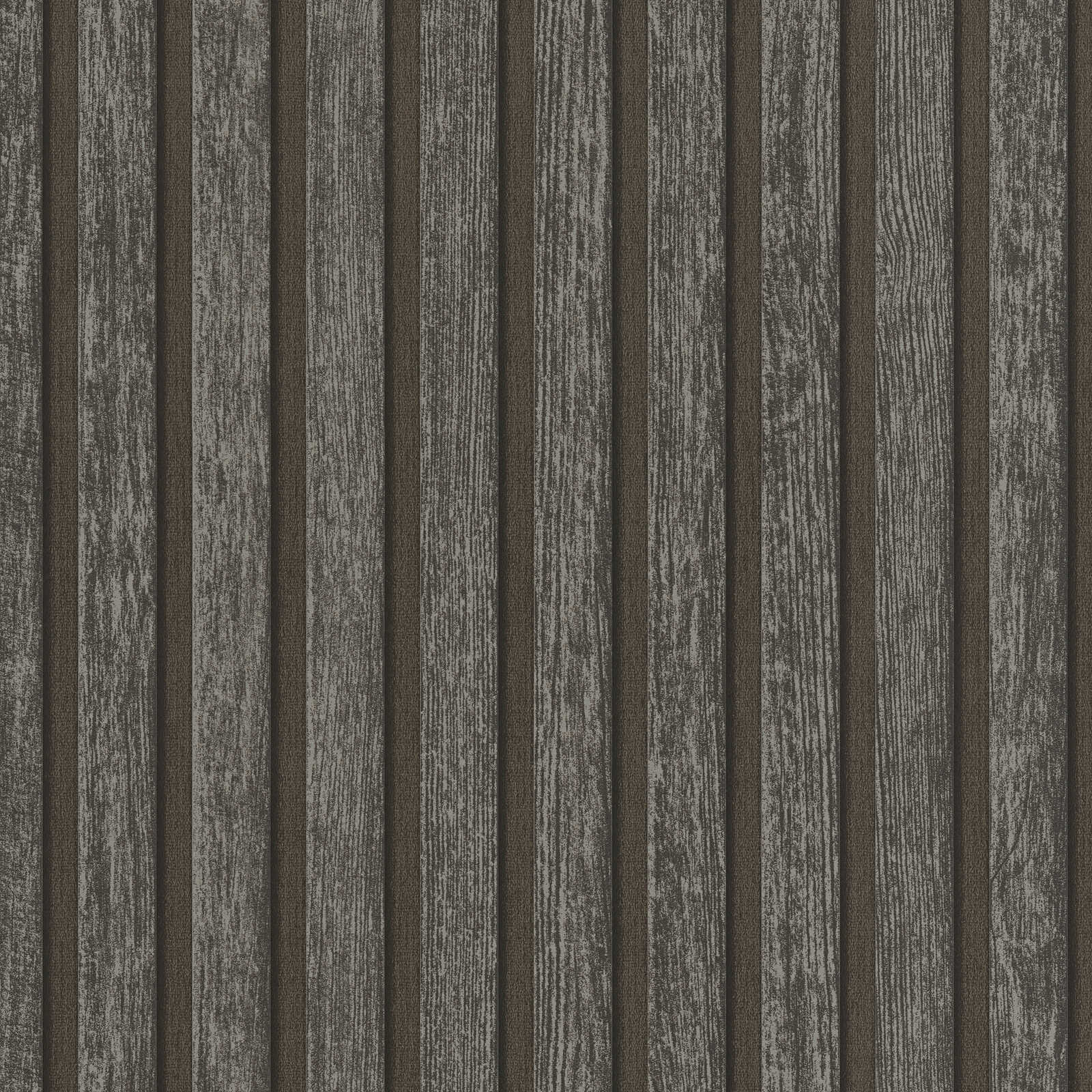        Acoustic panels as non-woven wallpaper - wood stripe look in a timeless trend design - anthracite
    