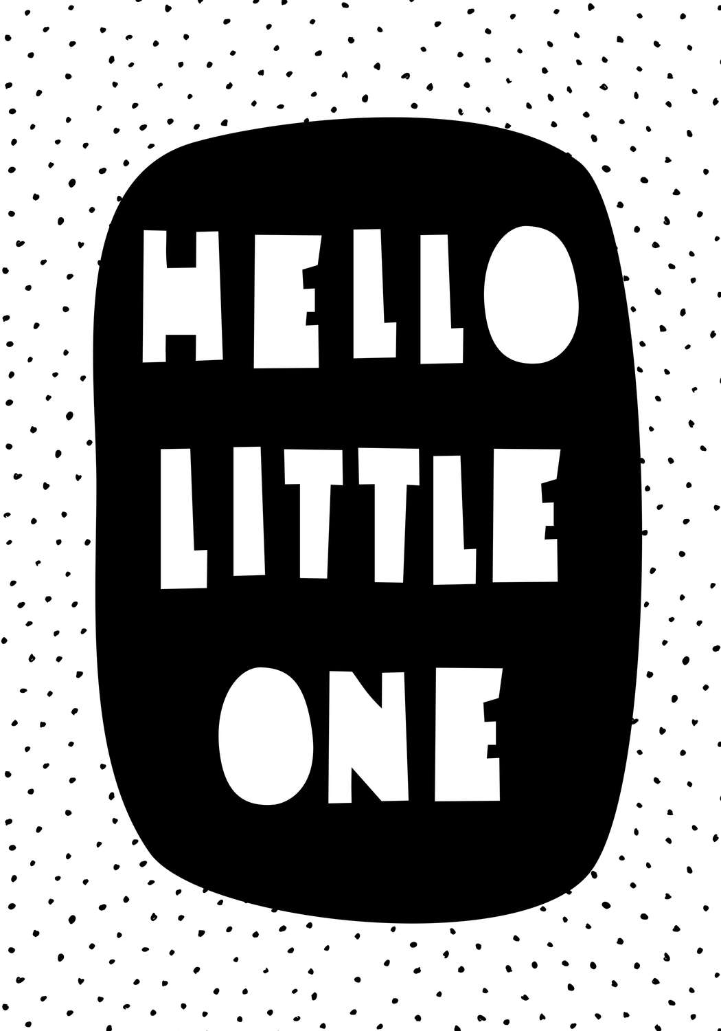             papiers peints à impression numérique pour chambre d'enfant avec inscription 'Hello Little One' - intissé lisse & légèrement brillant
        