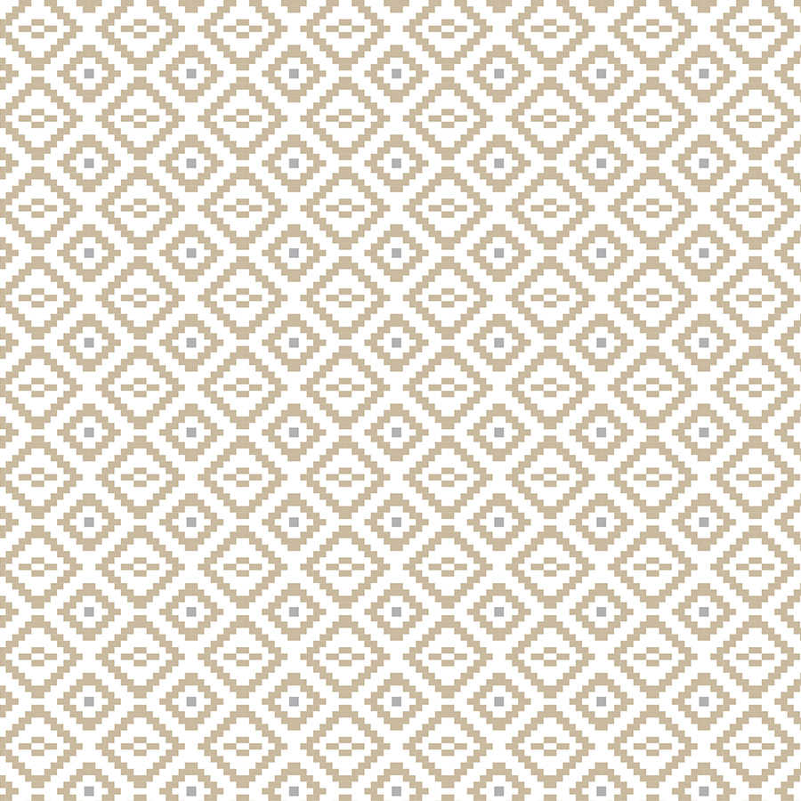         Papier peint design petits carrés avec motifs jaune sur intissé lisse premium
    