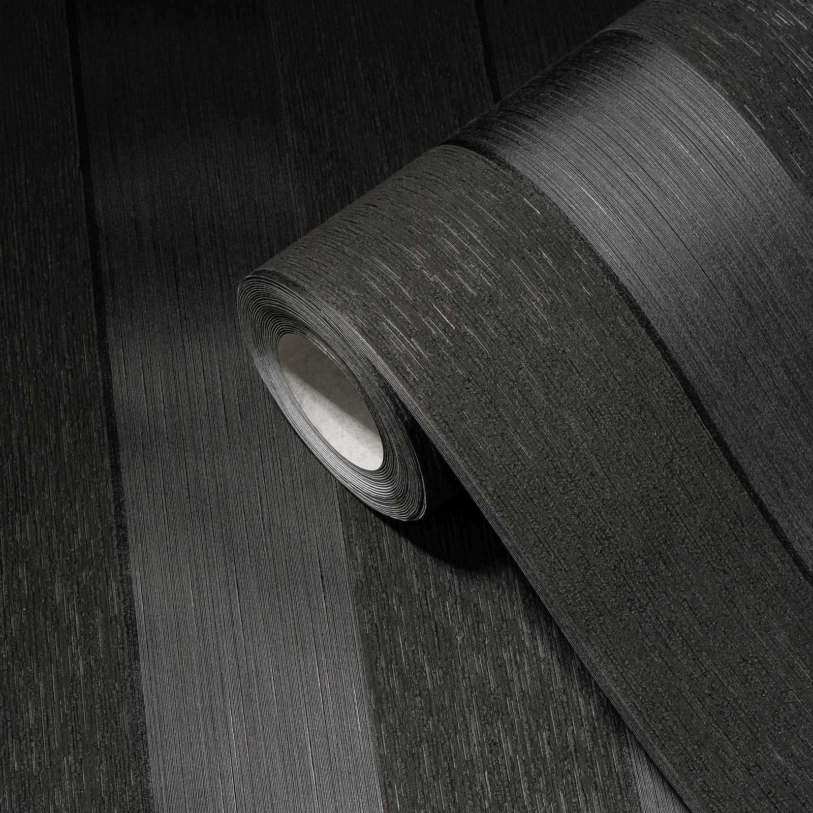 Papier Peint Intissé Brillant Aspect éventail Gris, Argent Structuré