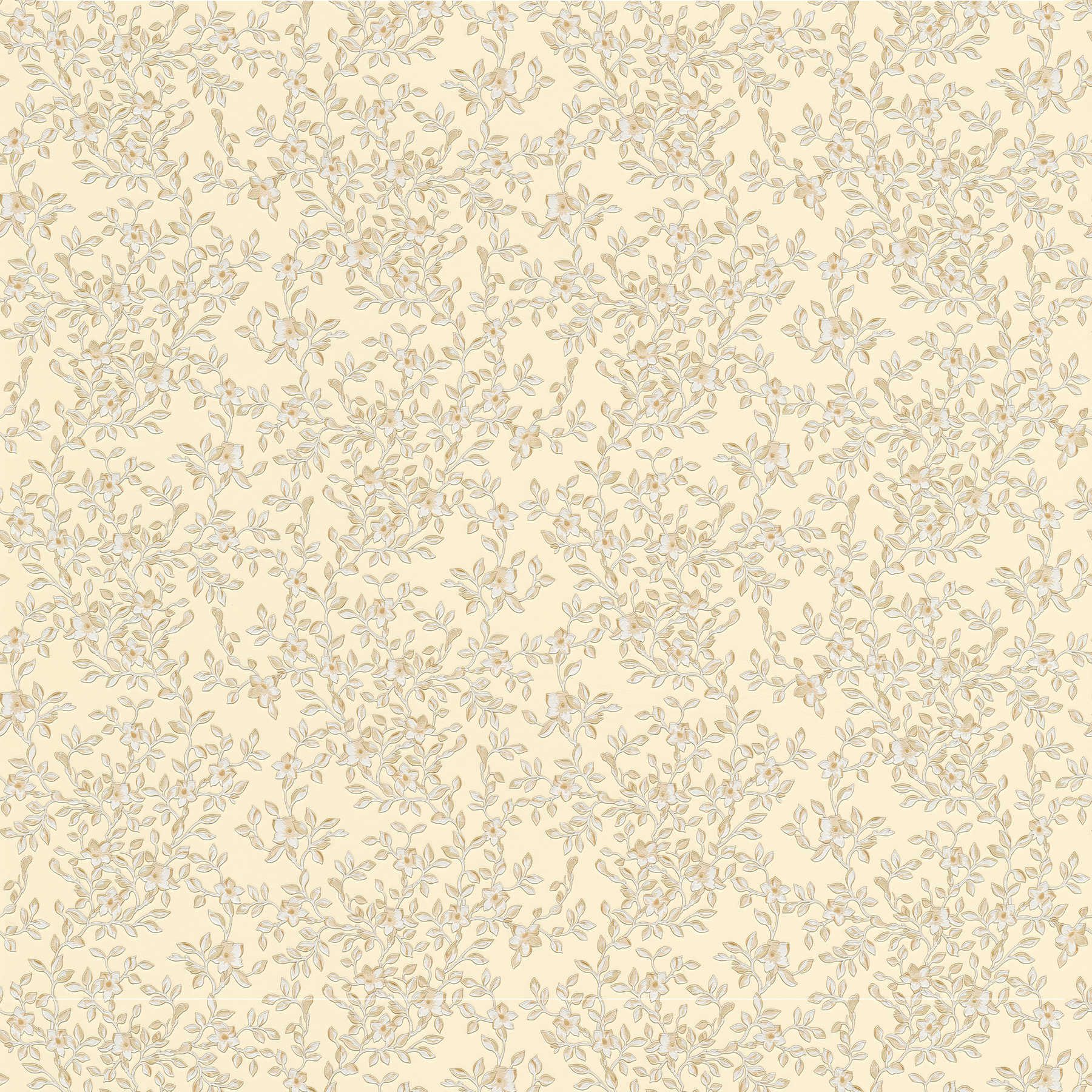             VERSACE Gold Tapete mit Blumenmuster – Metallic
        