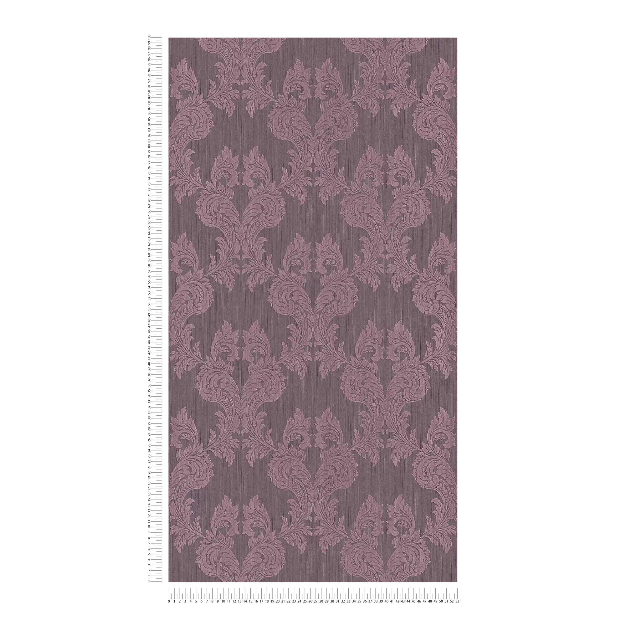             Tapete mit floralem Ornament Muster & Struktureffekt – Lila
        