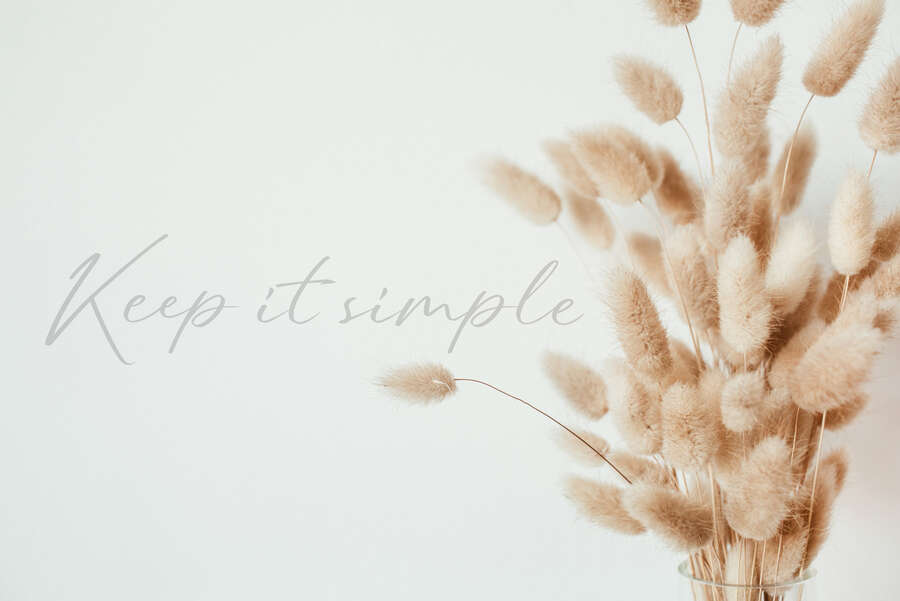             papier peint en papier panoramique "Keep it Simple" - papier peint intissé herbe de la pampa pour des espaces calmes et naturels - multicolore
        