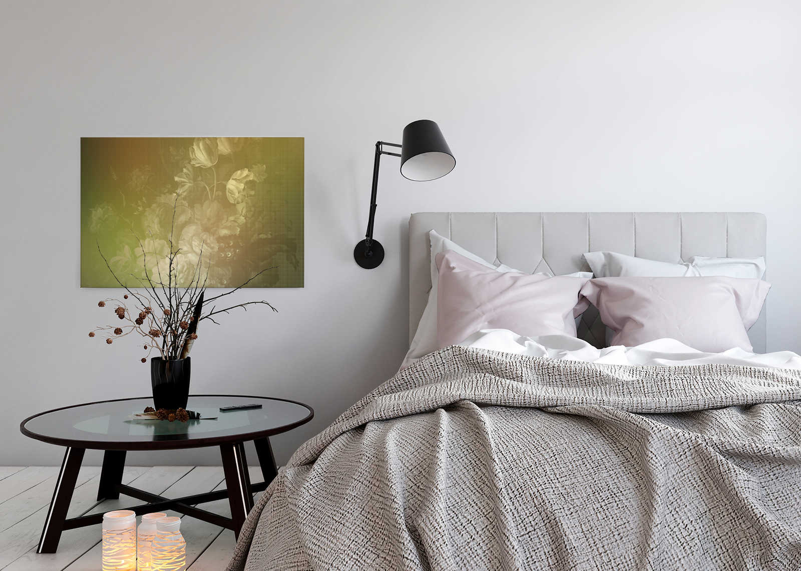             Dutch pastel 2 - Leinwandbild Rosen-Bouquet holländischer Kunststil – 0,90 m x 0,60 m
        