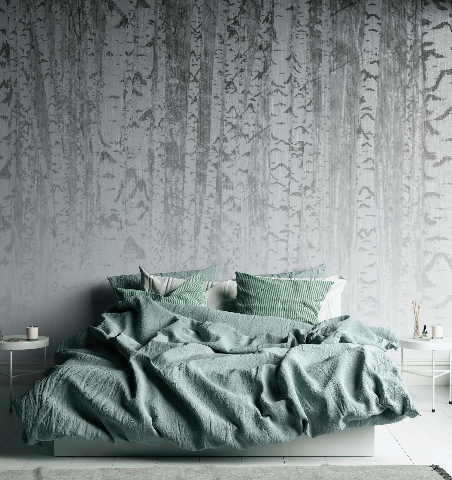 bettwäsche, bettwäsche-set, mintgrün, bed-linen, musterwald