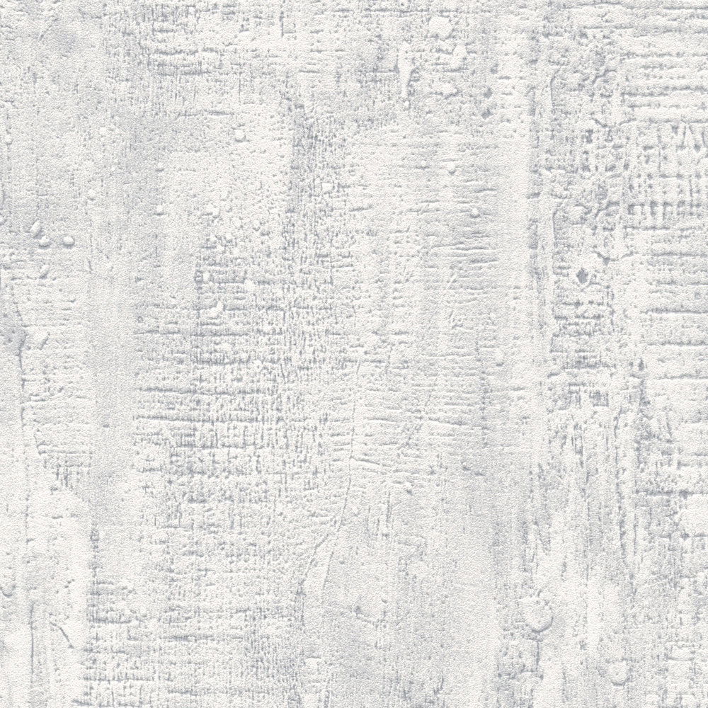             Vliestapete mit rauer Struktur & Rillen Muster – Weiß
        