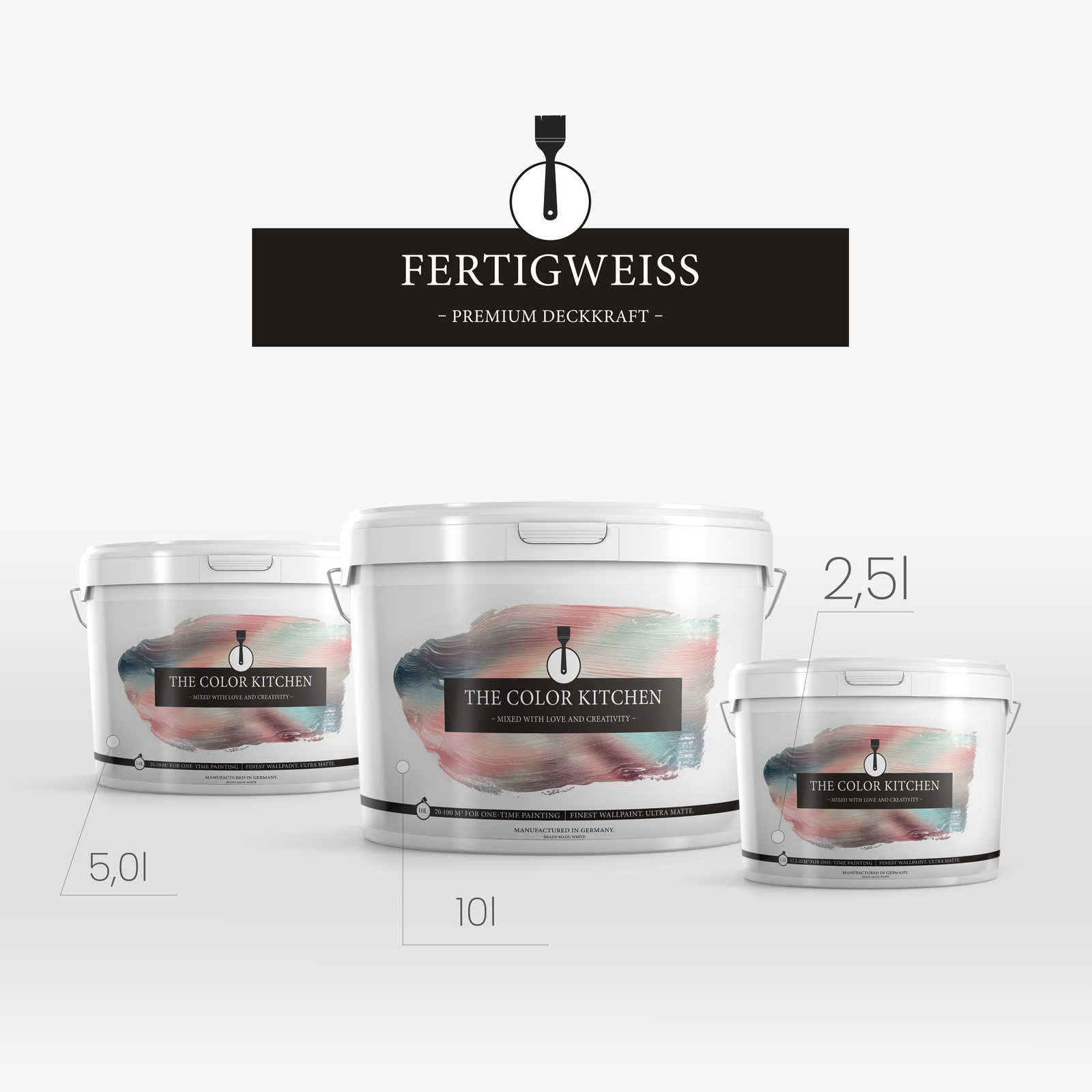 farbtopf, farbpigment, 2,5l, 10l, 5l