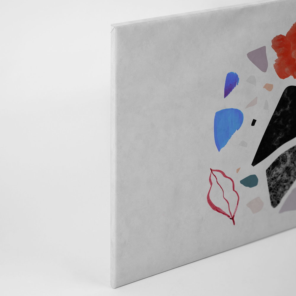             Terrazzo 3 - Aquarell Terrazzo Wanddeko als Leinwandbild - Löschpapier Struktur – 0,90 m x 0,60 m
        