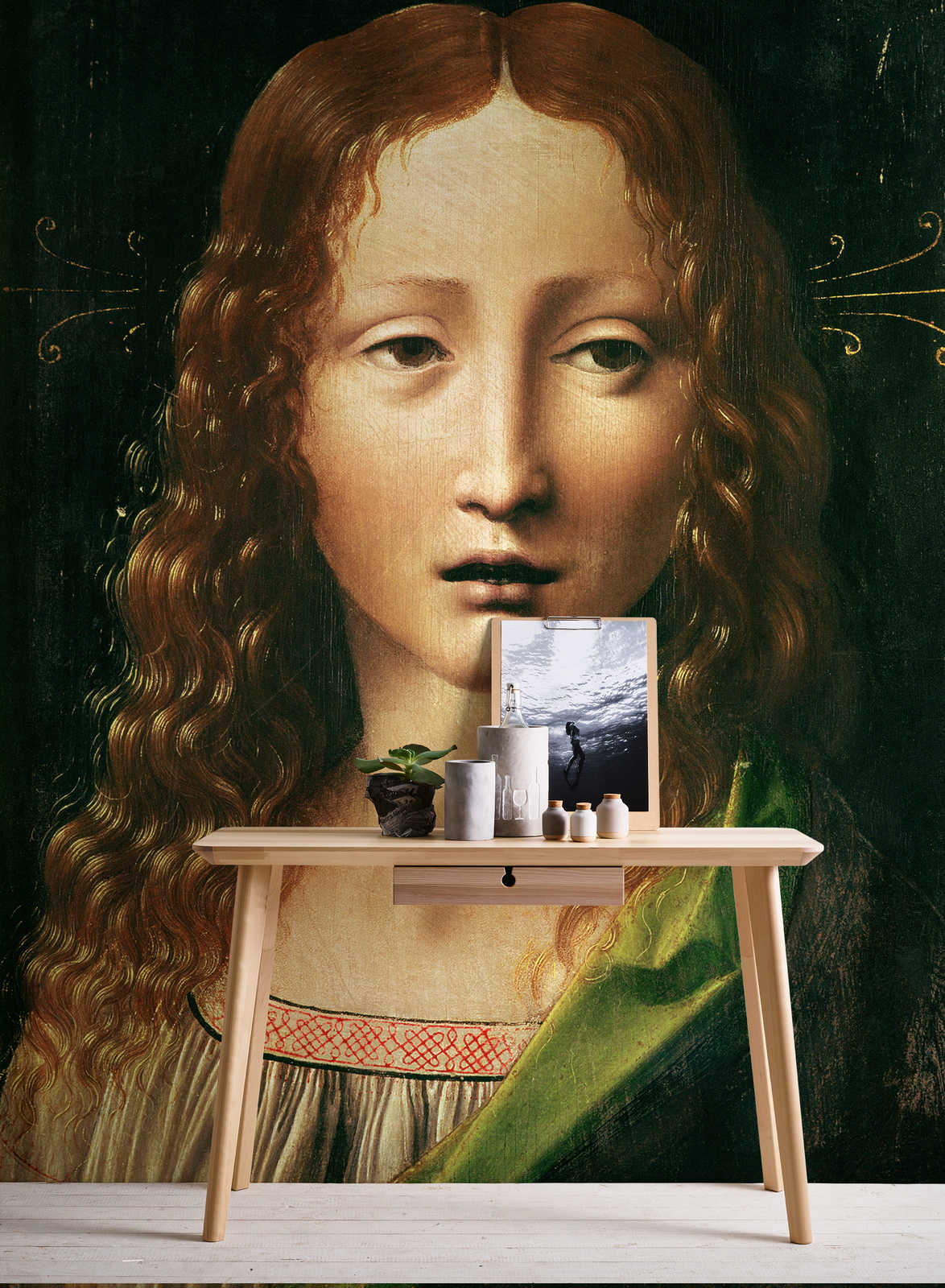             Fototapete 'Kopf des Erlösers' von Leonardo da Vinci
        