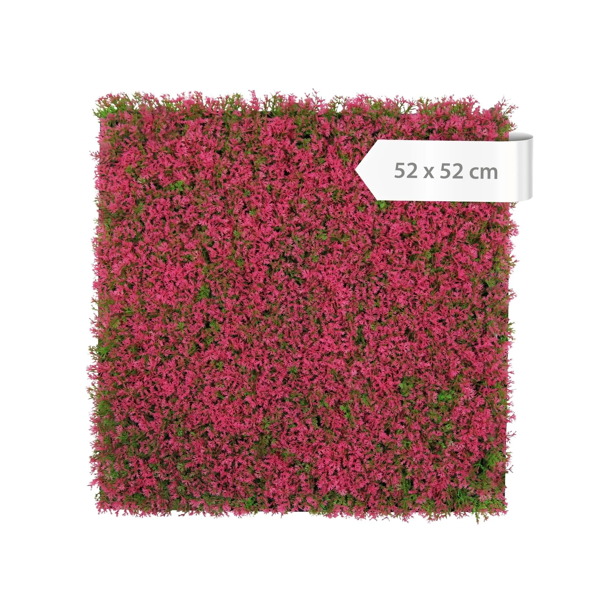 Wall panel with artificial grass design, 52 x 52 cm – green