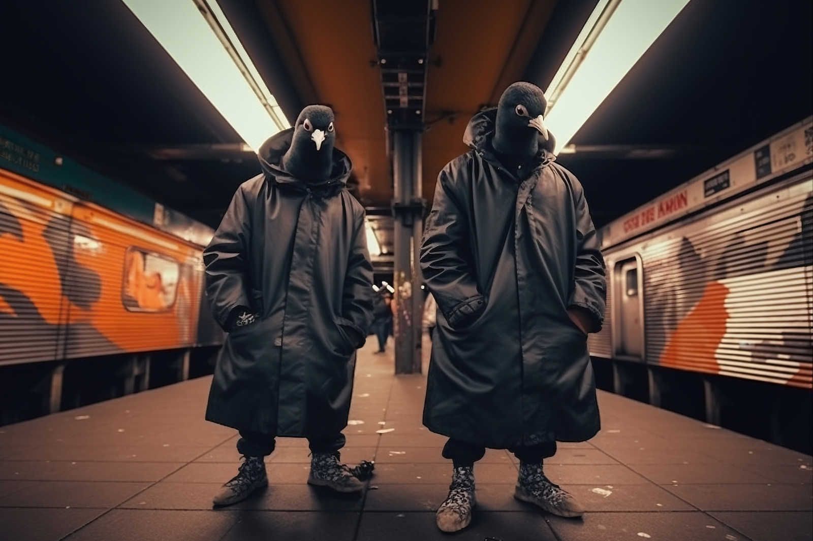             KI Canvas schilderij »donkere duif« - 90 cm x 60 cm
        